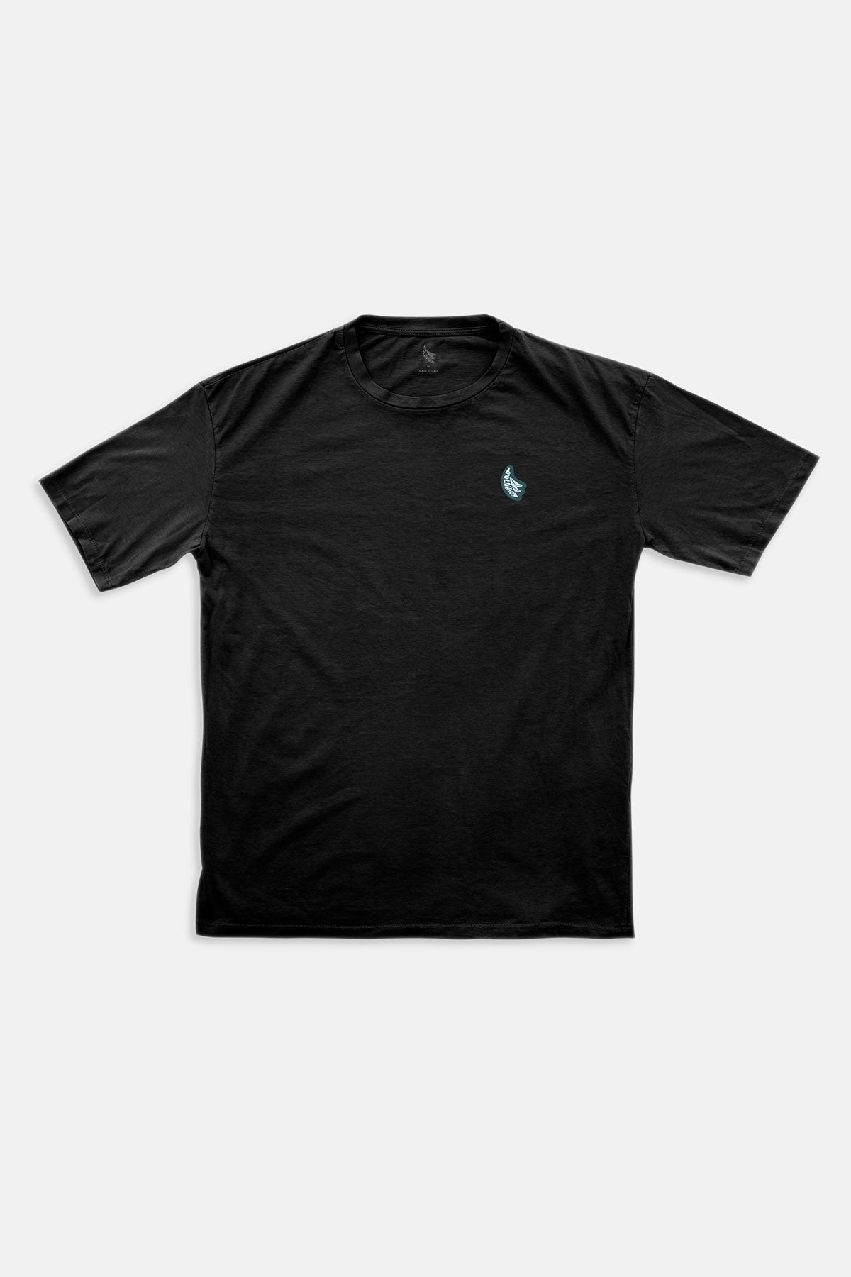 Negro T-Shirt Algodón Polonio