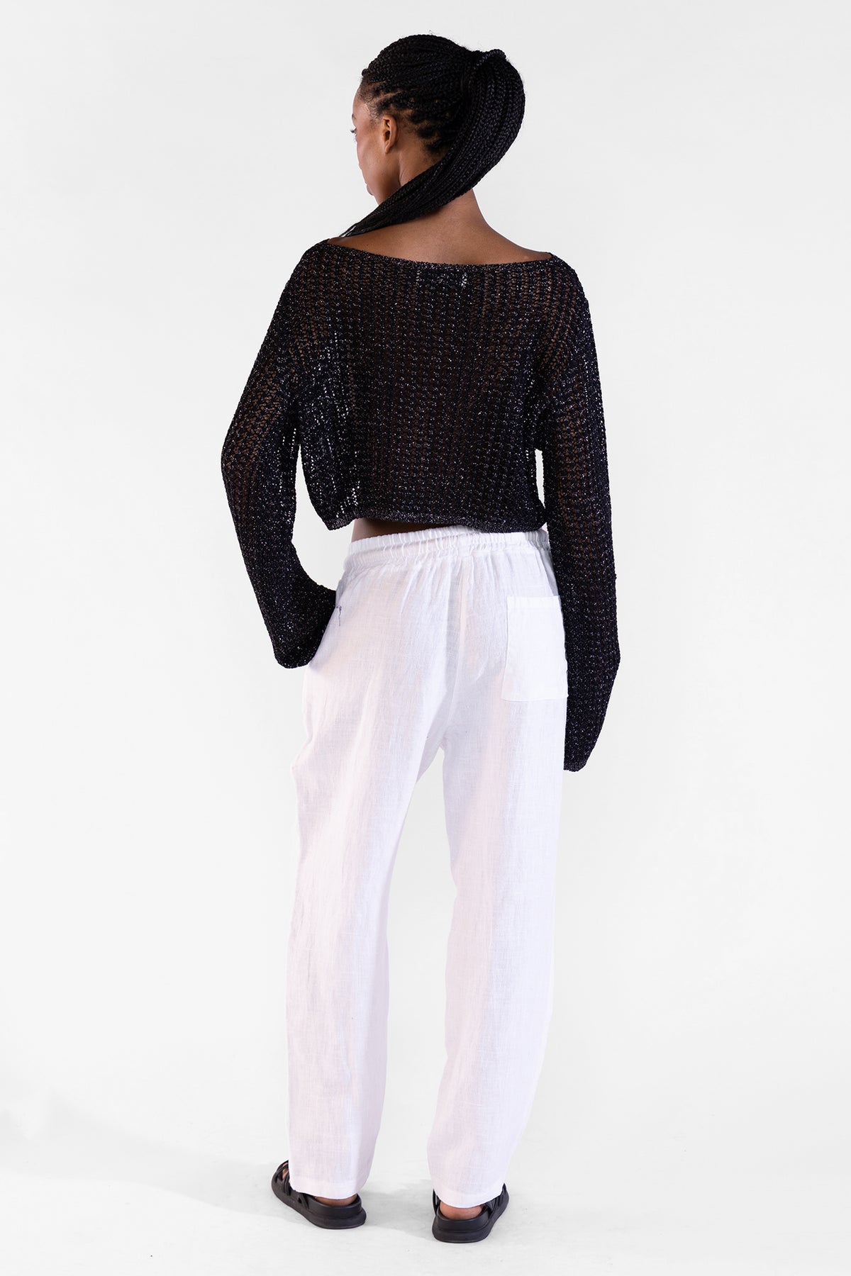 Crop Sweater Black Tops y Camisas Polonio UY