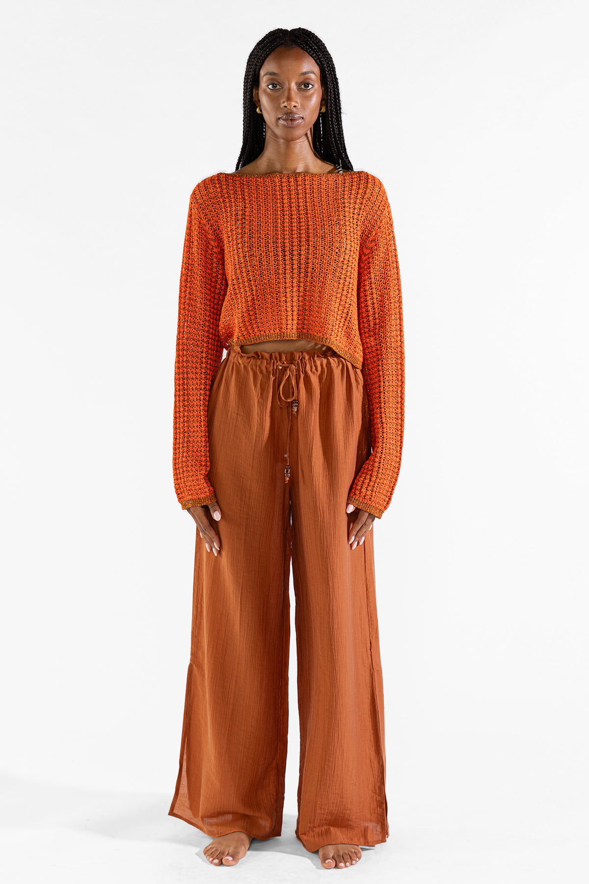 Crop Sweater Sol Tops y Camisas Polonio UY