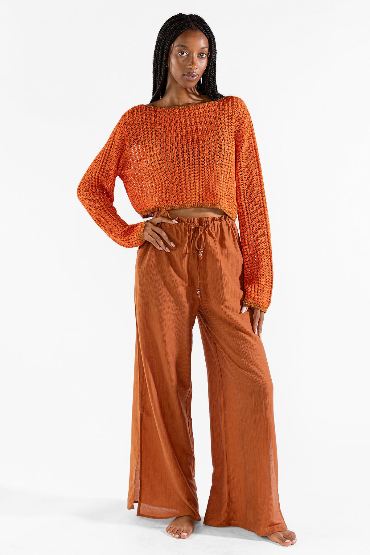 Crop Sweater Sol Tops y Camisas Polonio UY