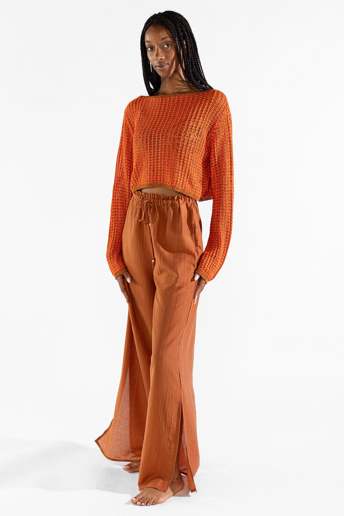 Crop Sweater Sol Tops y Camisas Polonio UY