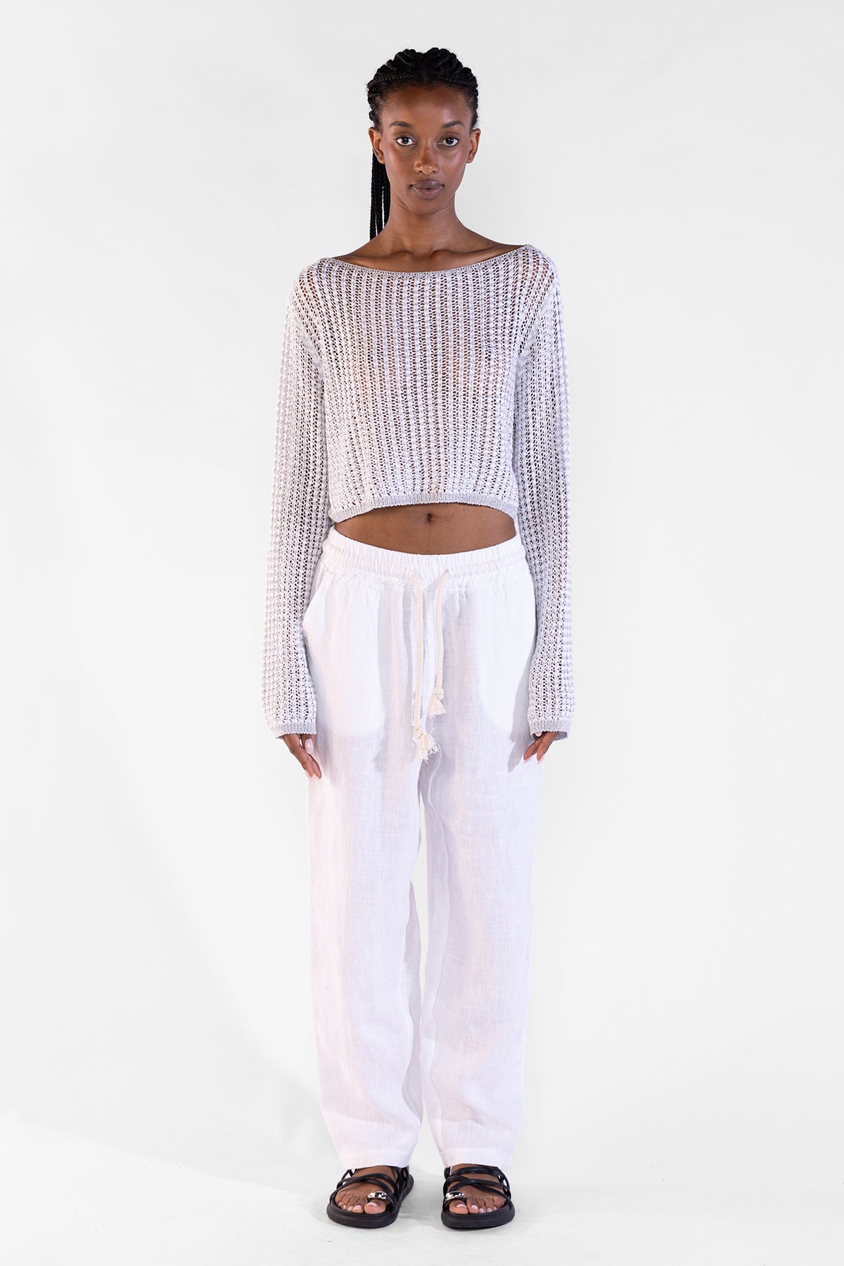 Crop Sweater Silver Sweaters Polonio UY