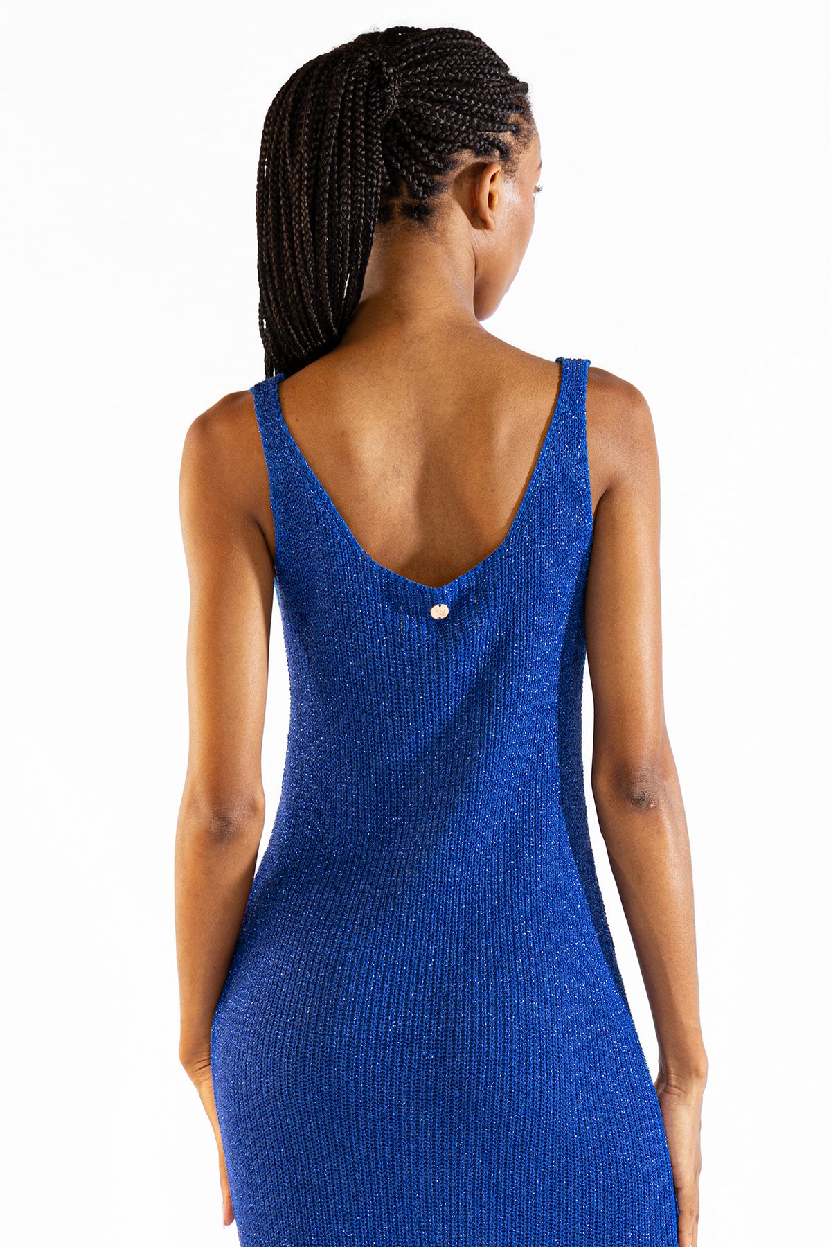 Vestido Eli Tejido Lurex Blue Vestidos y Monos Polonio UY