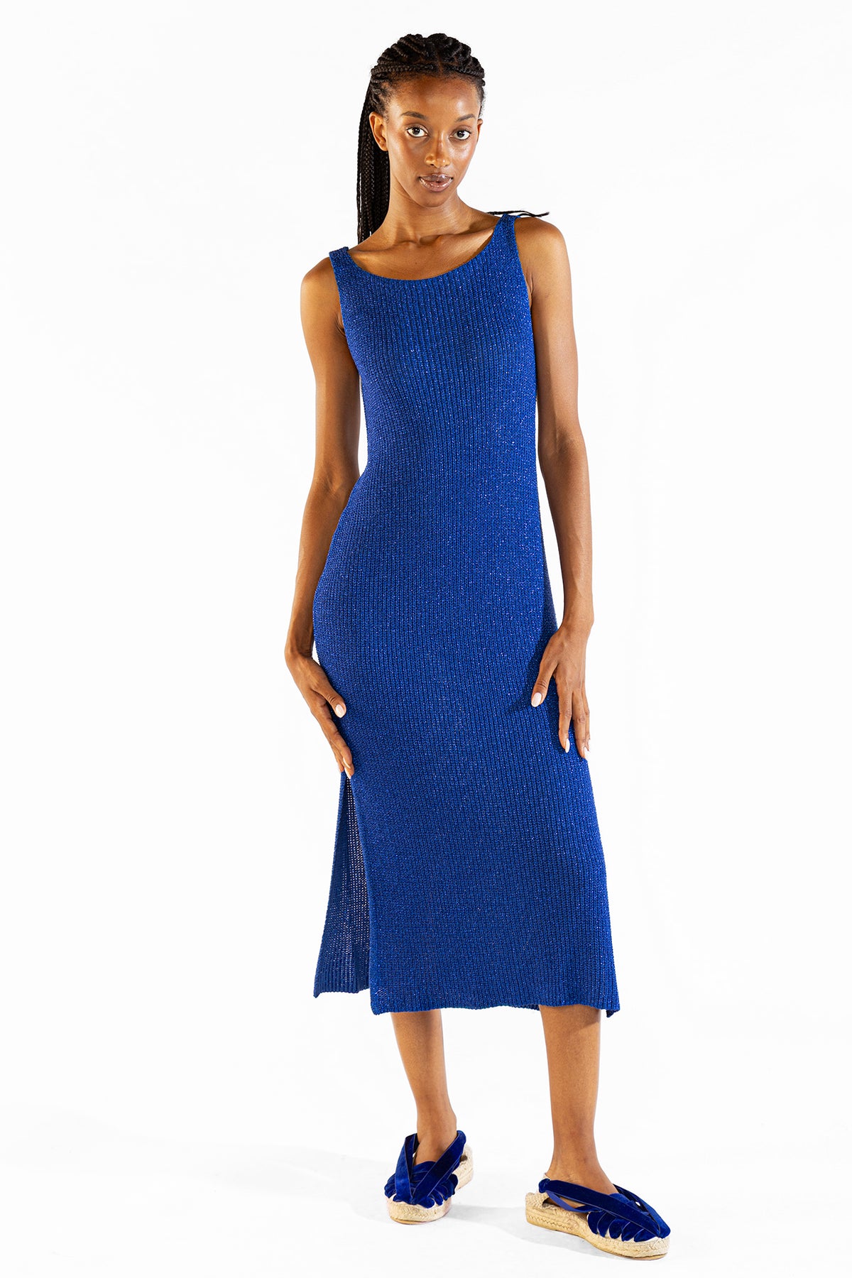 Vestido Eli Tejido Lurex Blue Vestidos y Monos Polonio UY