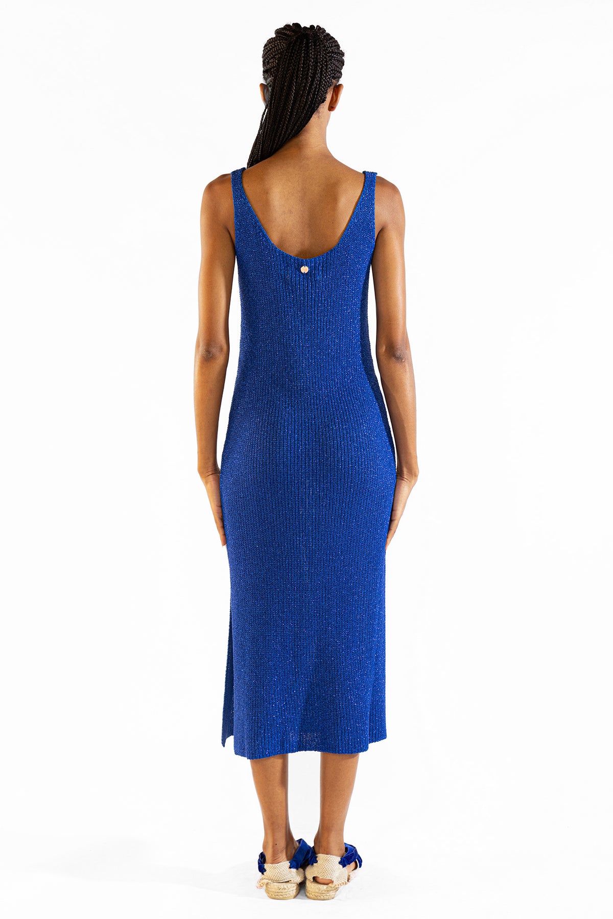 Vestido Eli Tejido Lurex Blue Vestidos y Monos Polonio UY