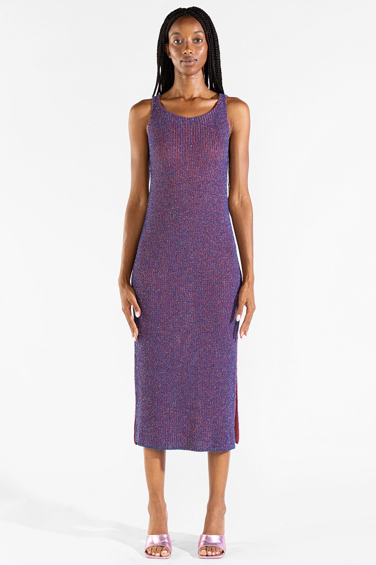 Vestido Eli Tejido Lurex Blueberry Vestidos y Monos Polonio UY