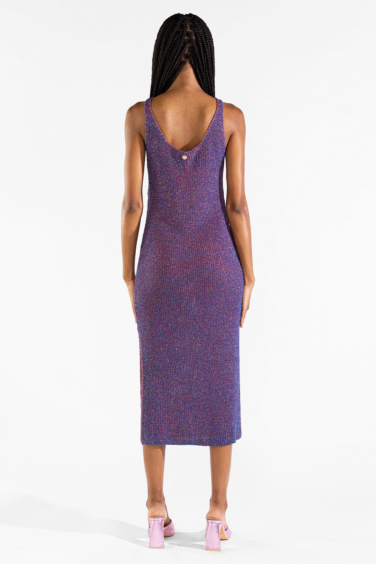 Vestido Eli Tejido Lurex Blueberry Vestidos y Monos Polonio UY