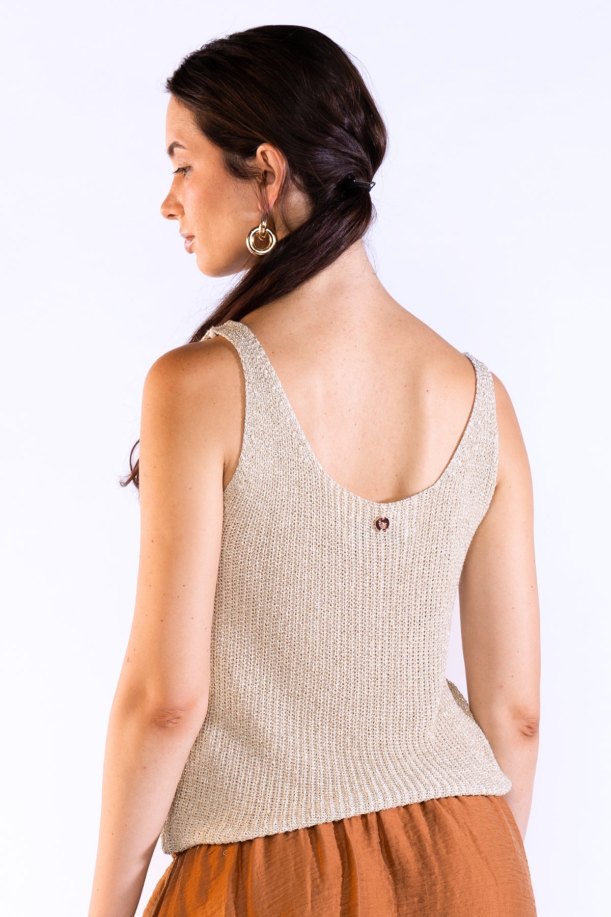 Eli Top Tejido Lurex Gold