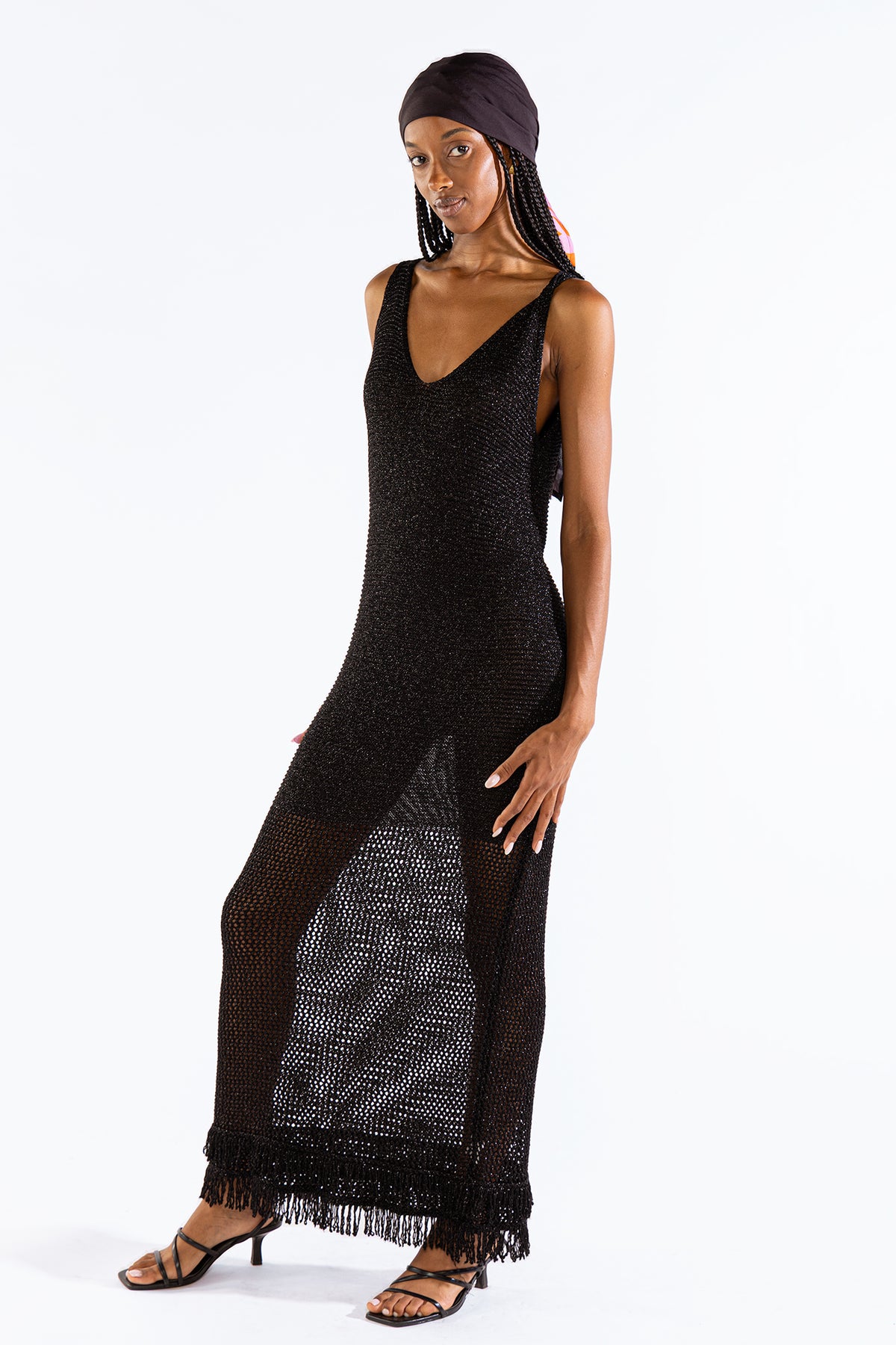 Vestido Fringes Black