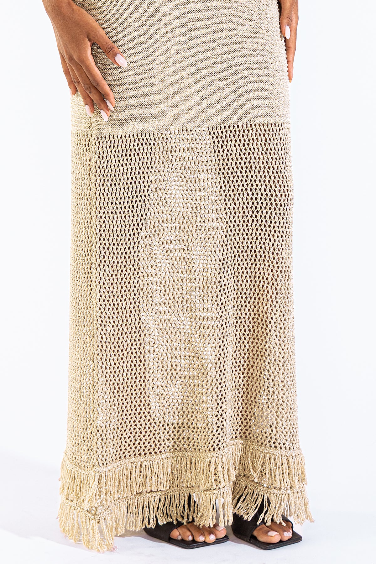 Vestido Fringes Gold