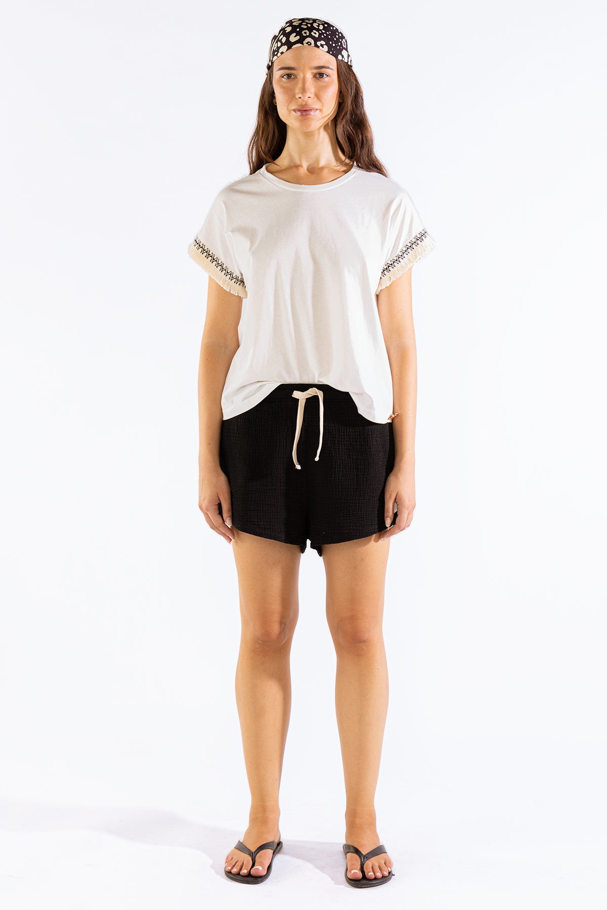 Fringes Tee en Crema