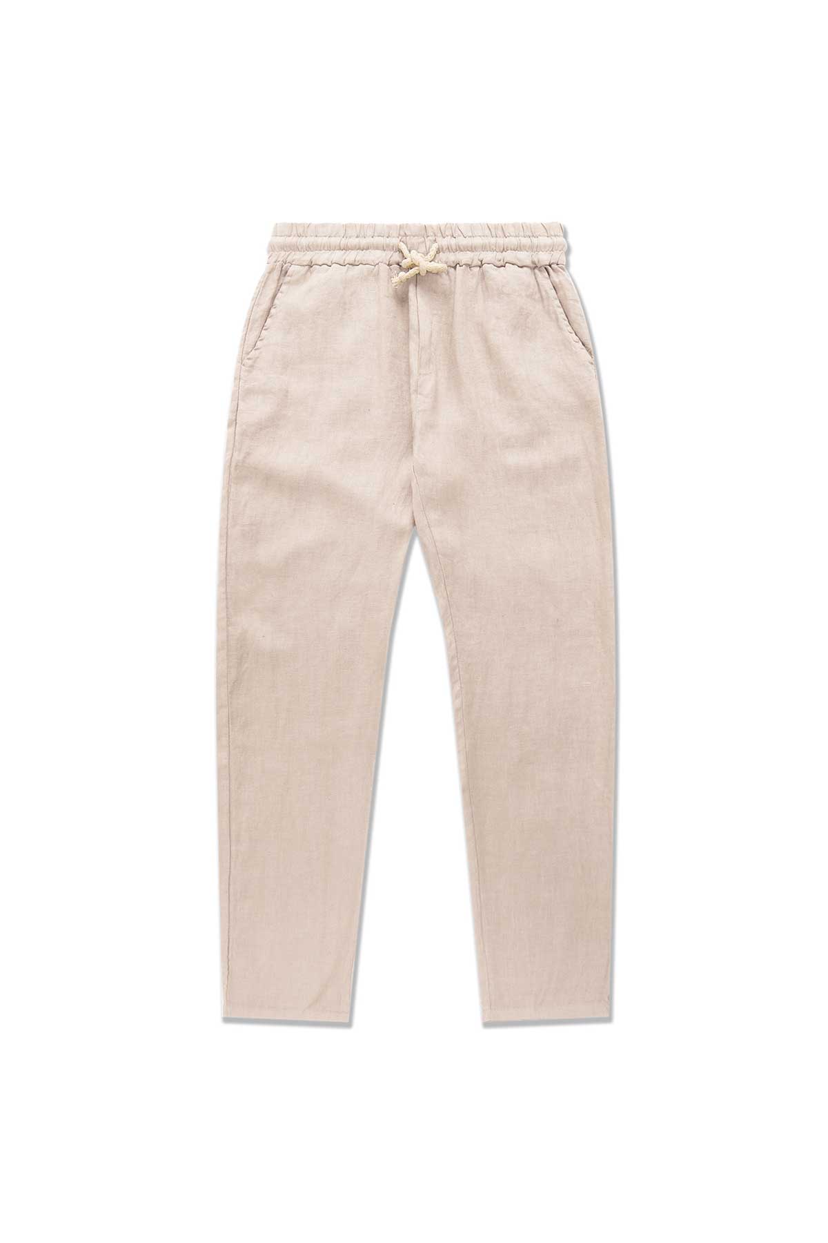 Crema Pantalón de Lino Premium