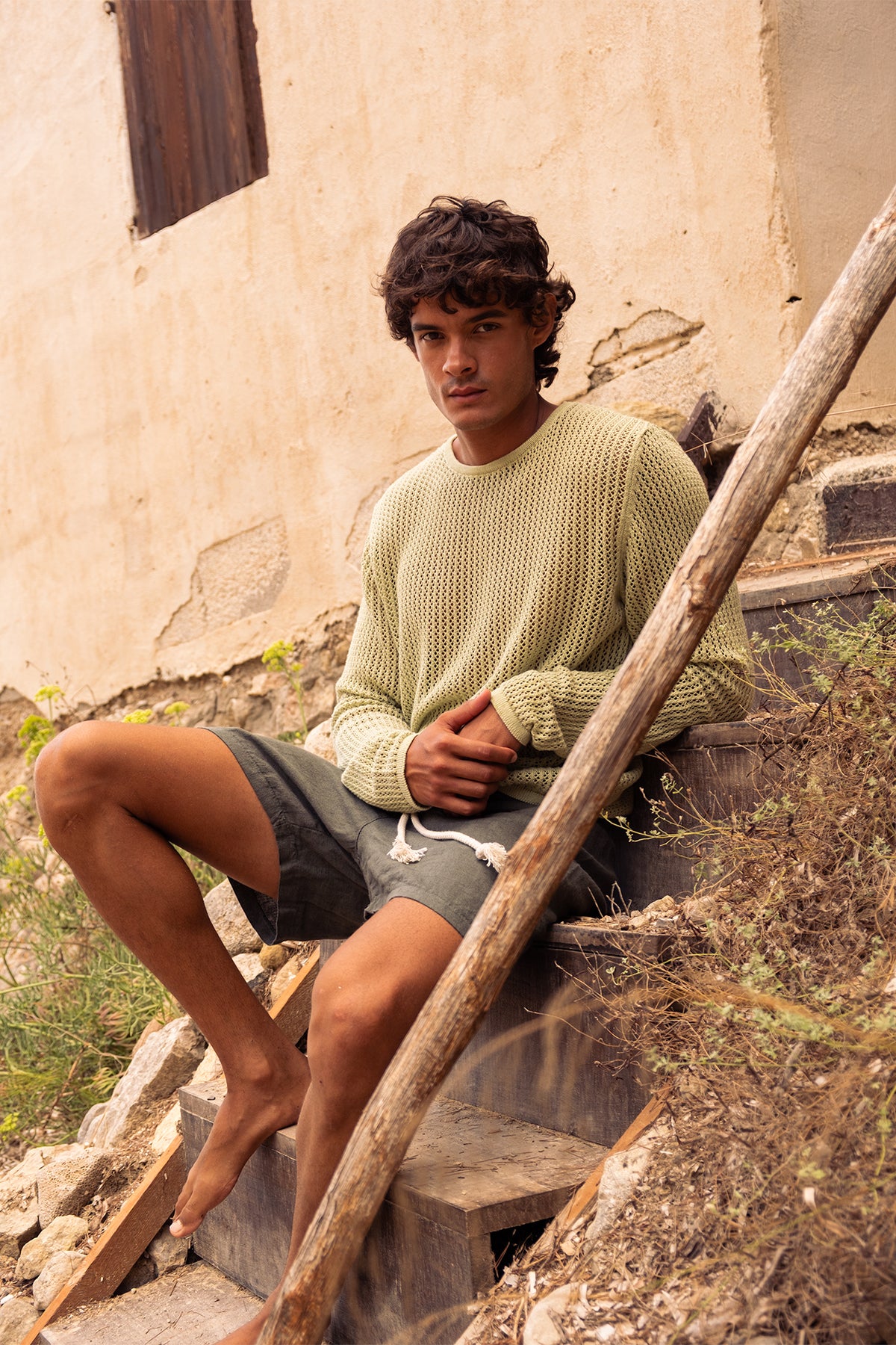 Long Sleeve Knitted Shirt Navy Camisas Polonio UY