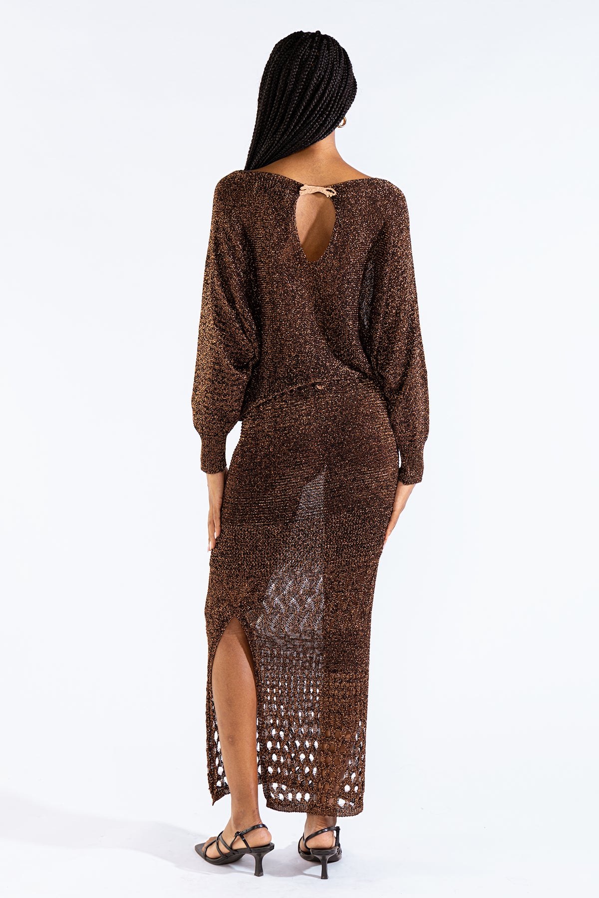 Falda Tejida Lu en Gold Black