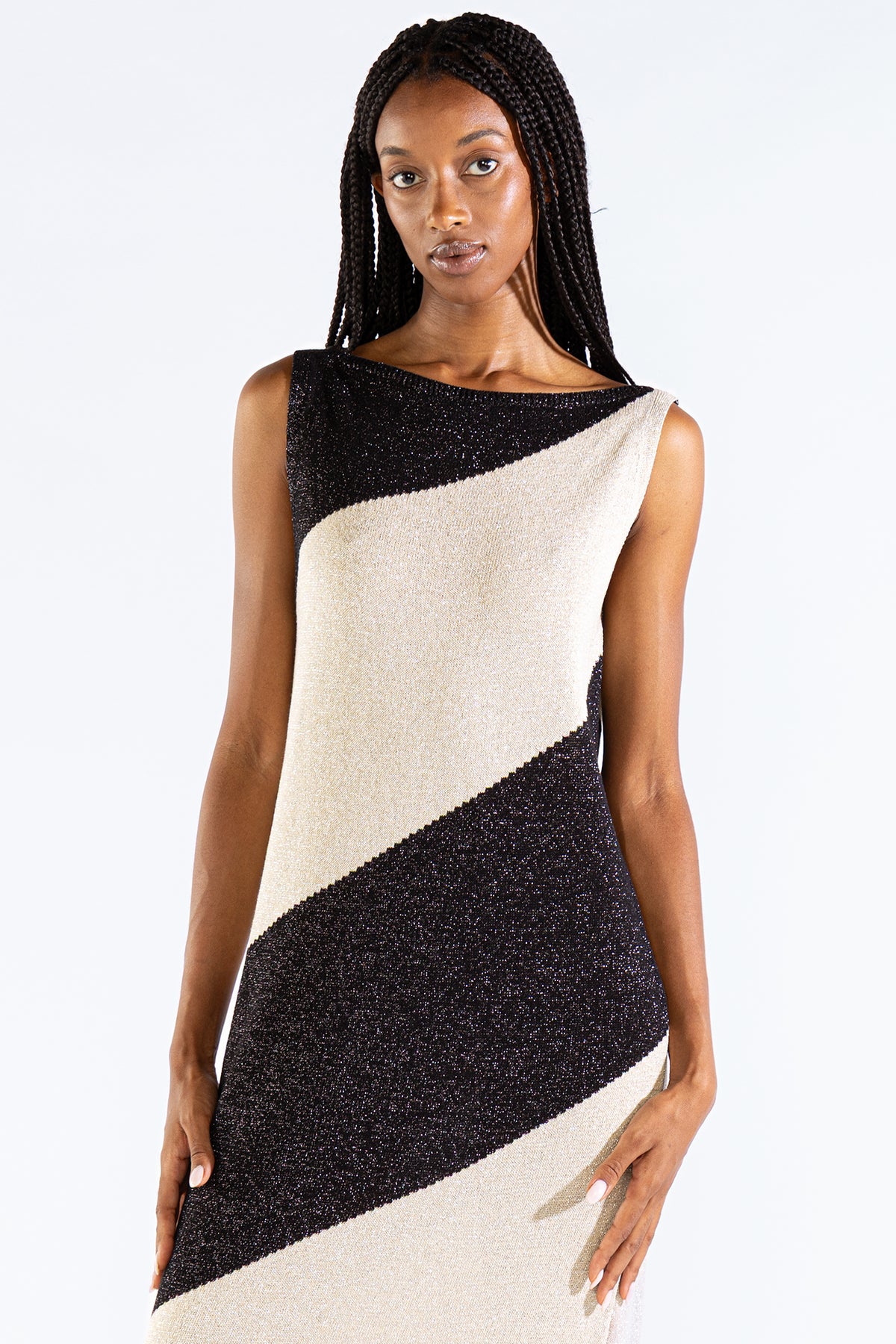 Vestido Mila Tejido Bicolor Orca