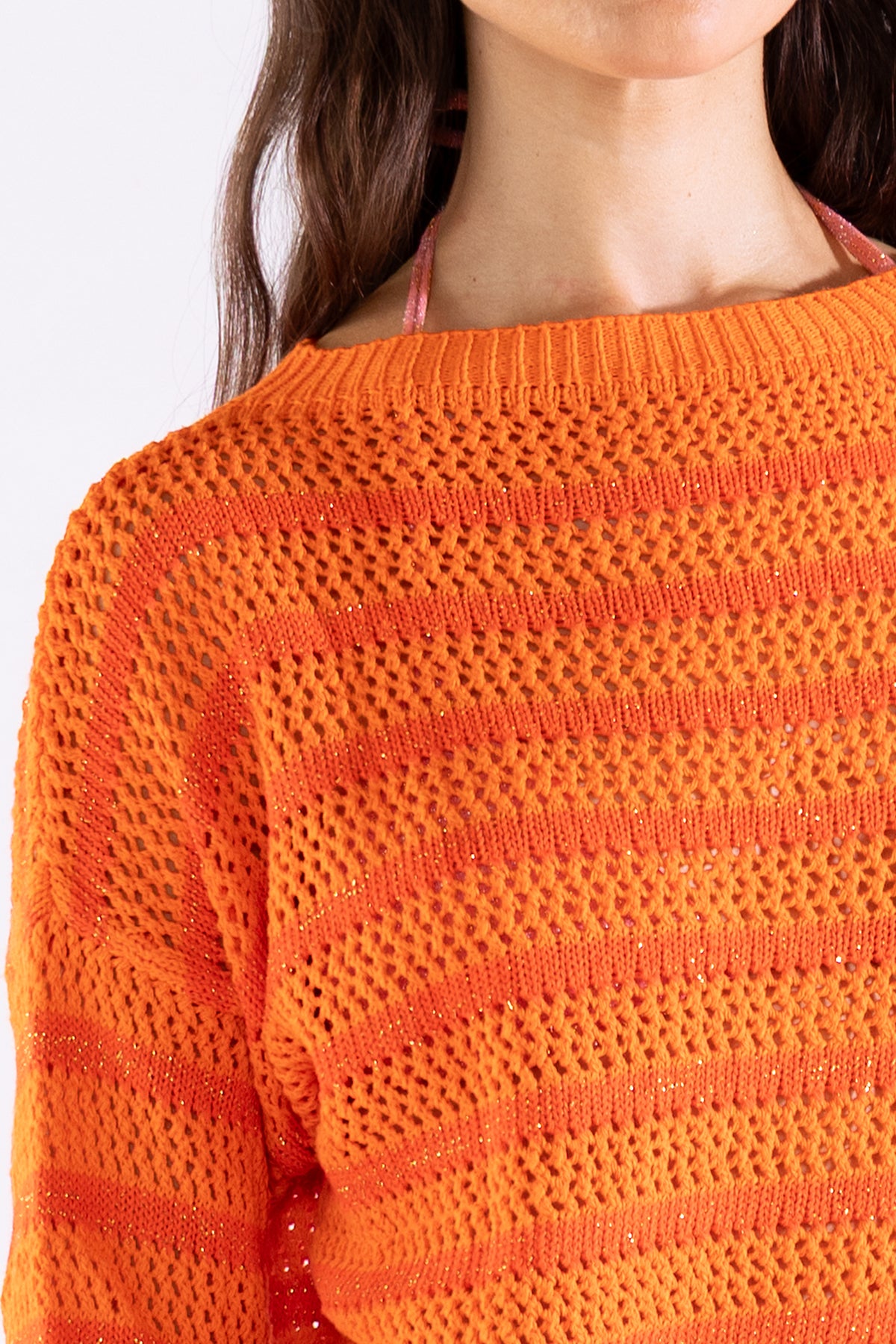 Mila Striped Sweater Berry