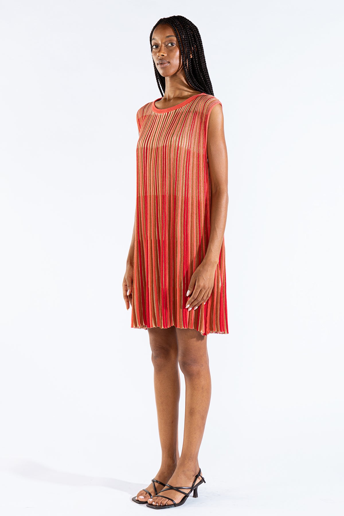 Vestido Striped Tee Tejido Berry