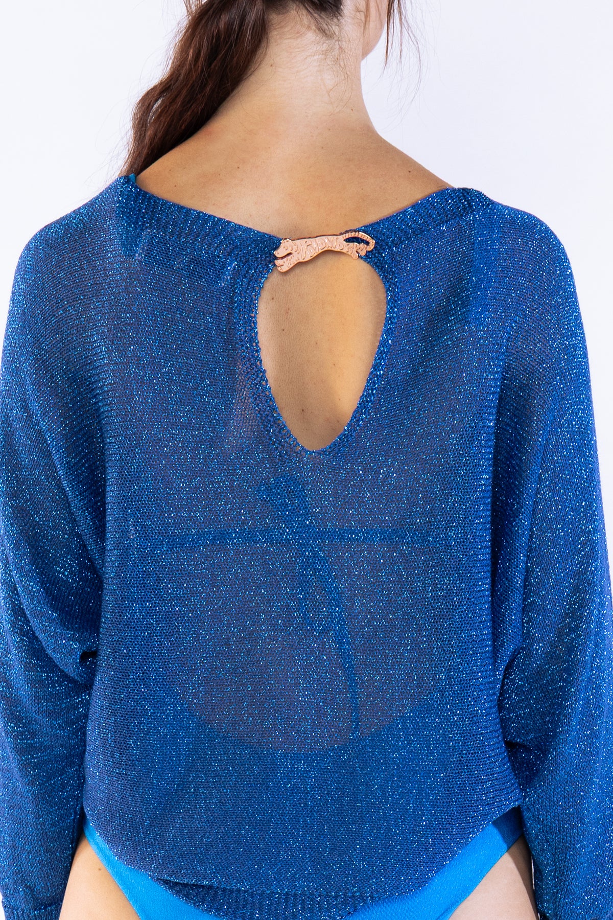Lu Tiger Sweater Blue Sweaters Polonio UY