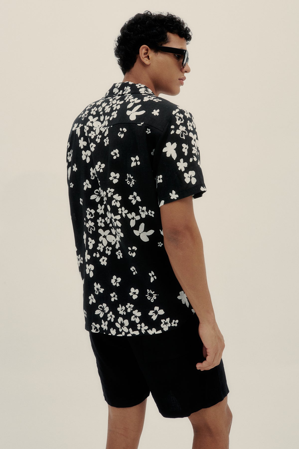 Short 100% Lino Premium Black Shorts Polonio UY