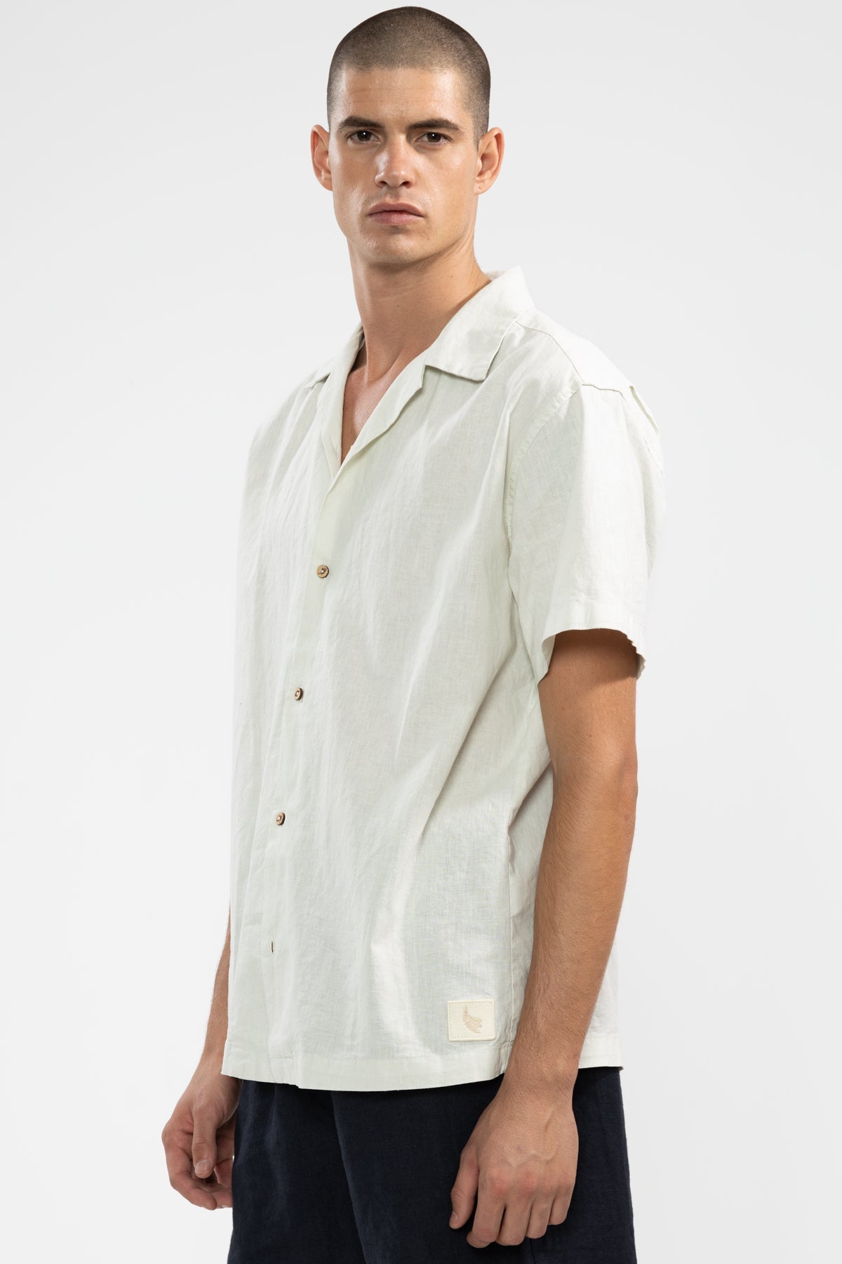 Camisa Camp Collar Boxy Oyster - Polonio Uruguay