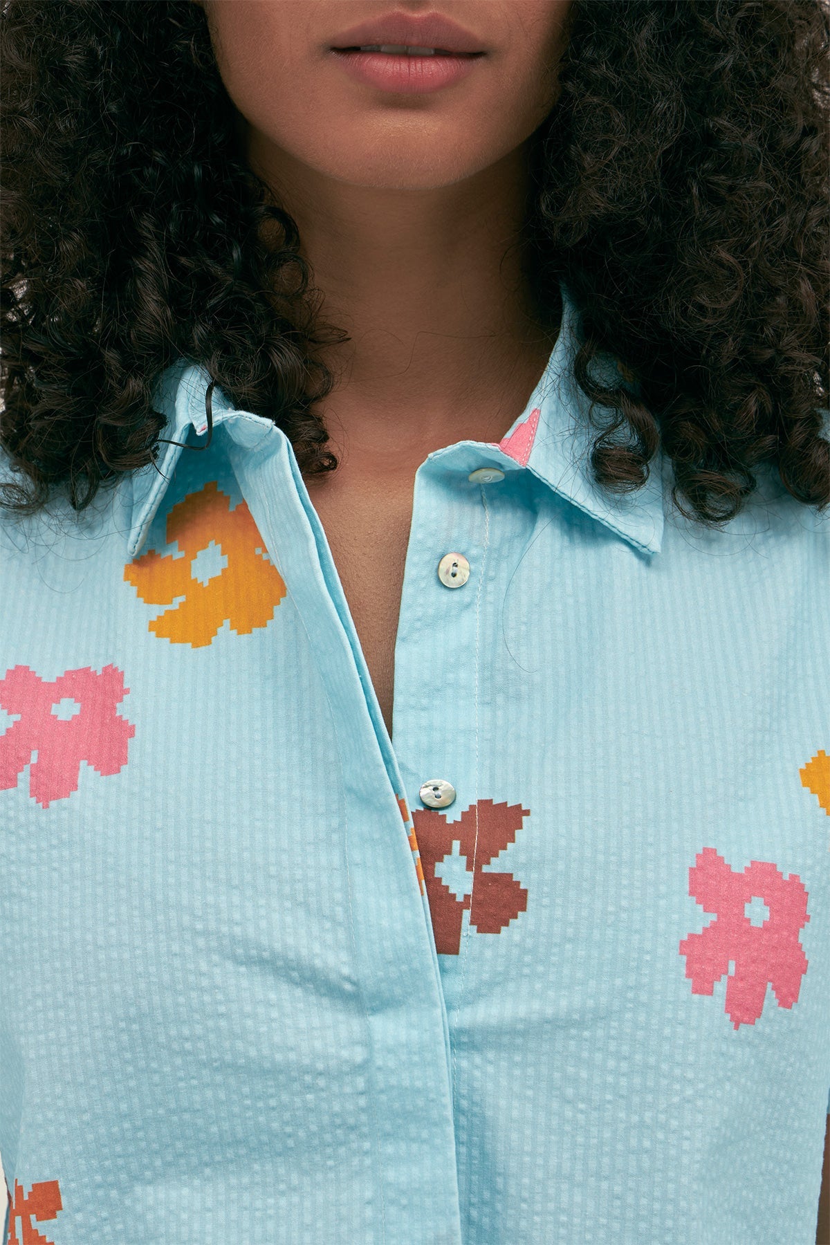 Camisa Manga Corta Poppy Sky - Polonio Uruguay