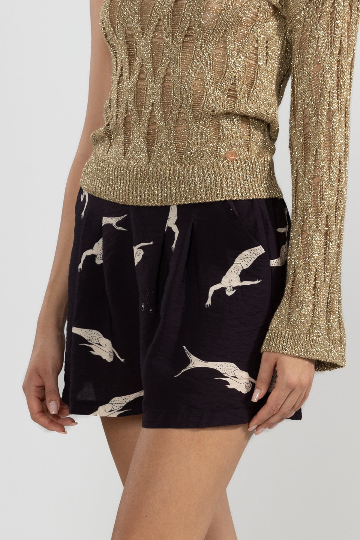 Flo Shorts Mermaid Black - Polonio Uruguay