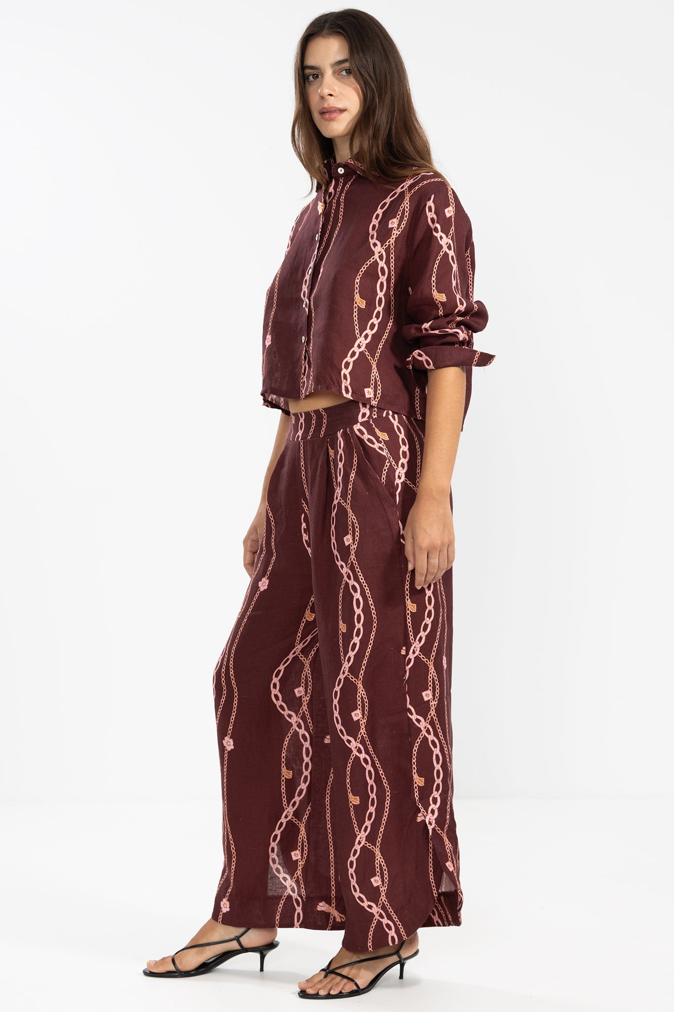 Lara Shirt Chain Gang Merlot - Polonio Uruguay