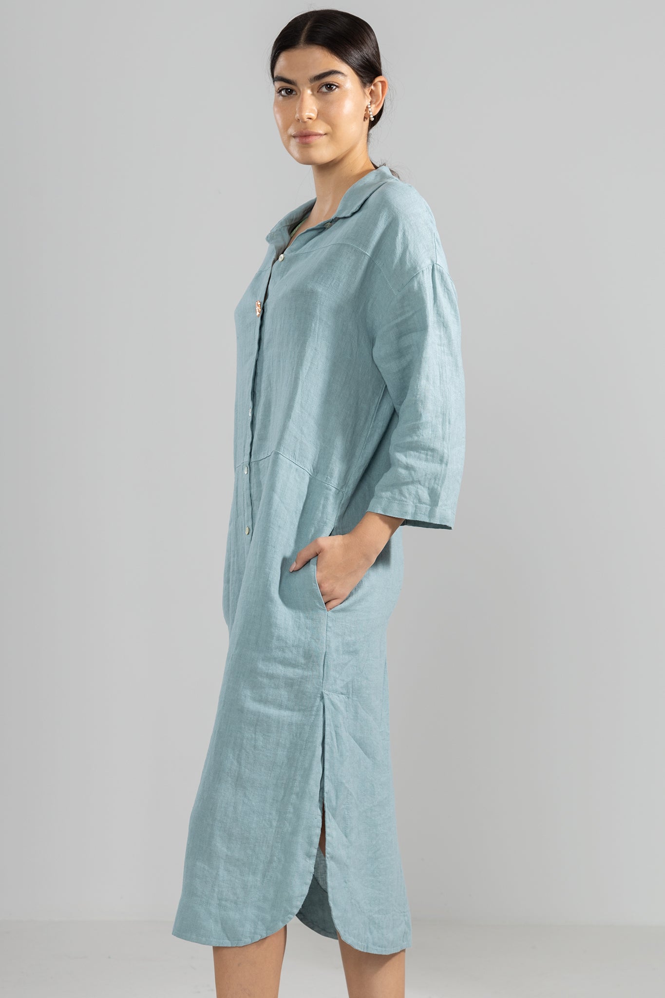 Long Shirt Aqua - Polonio Uruguay