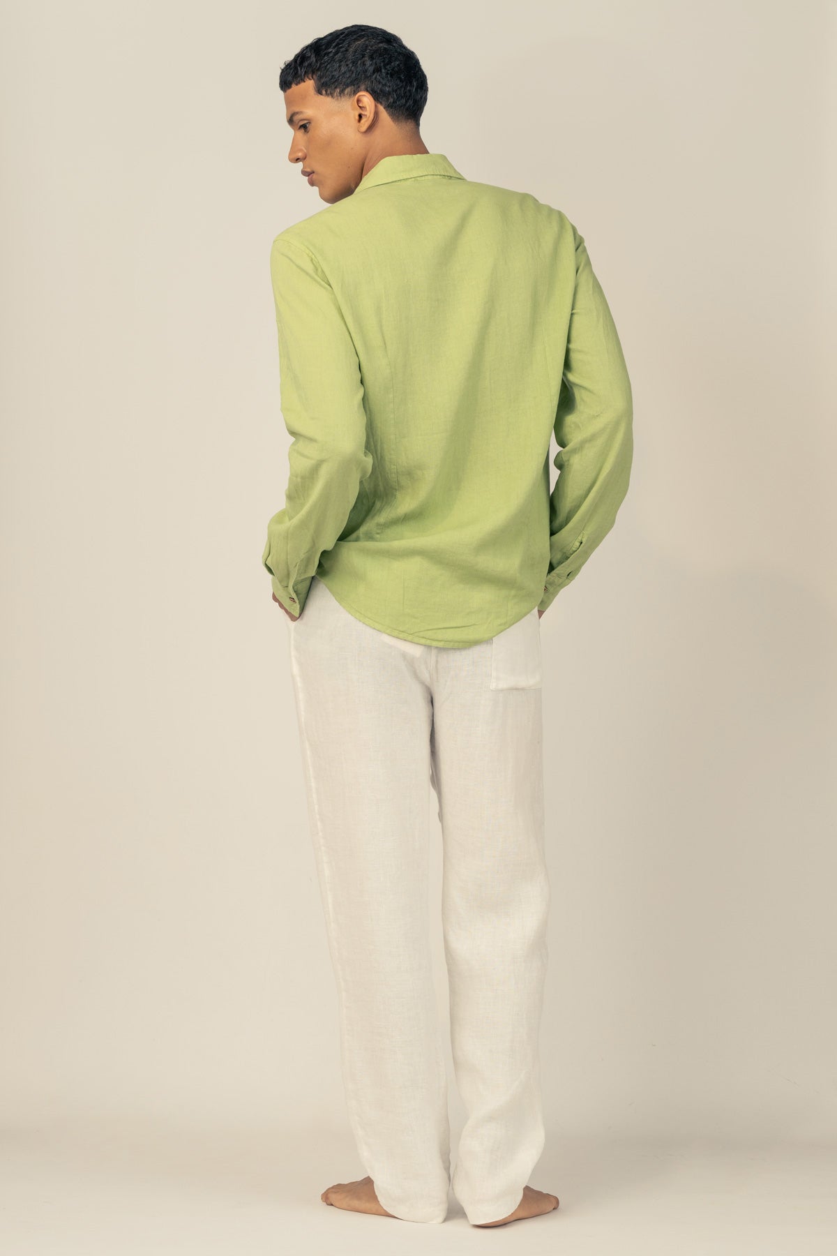 Pantalón De Lino Premium Blanco - Polonio Uruguay