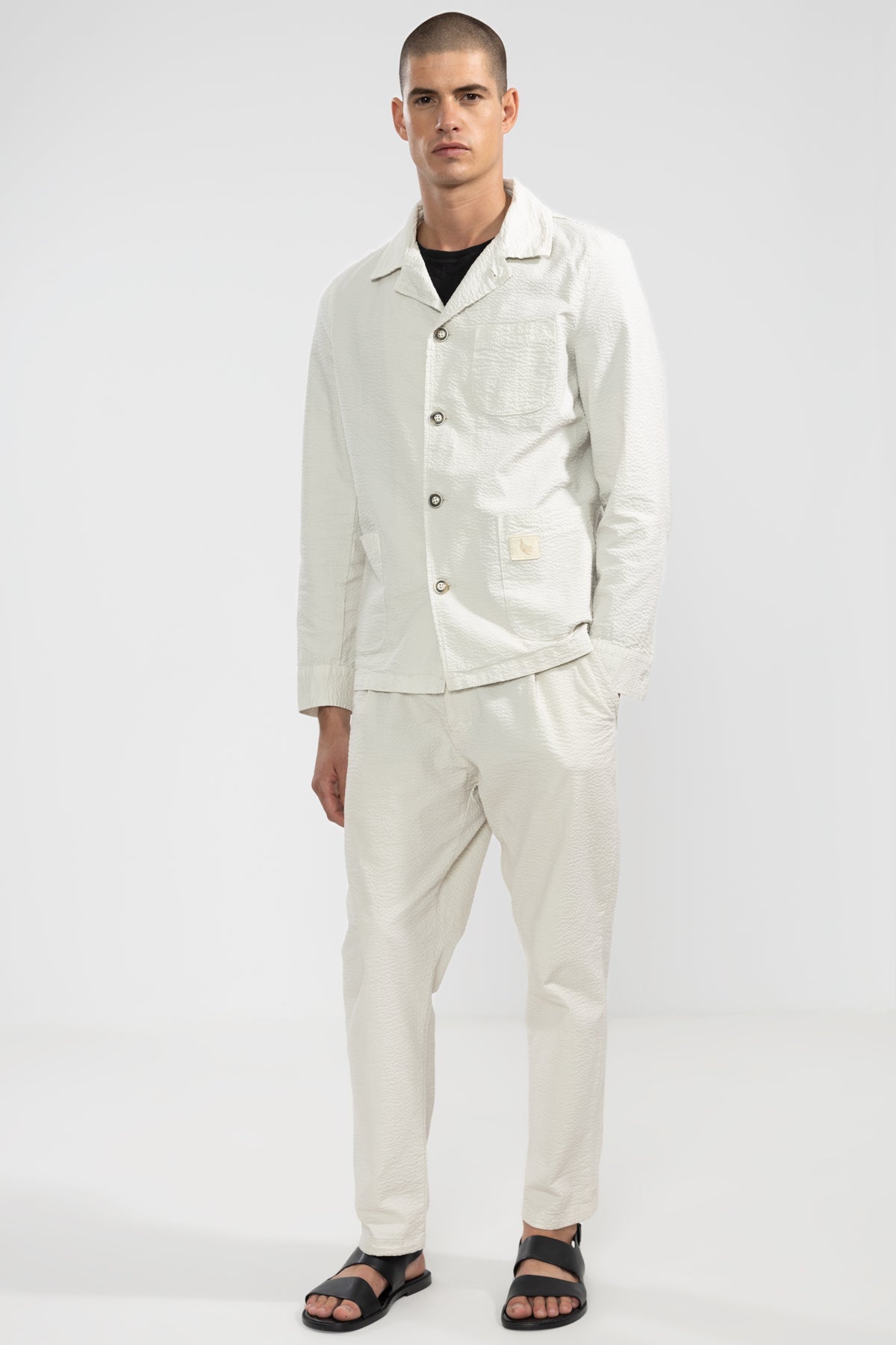 Pantalón Seersucker Oyster - Polonio Uruguay