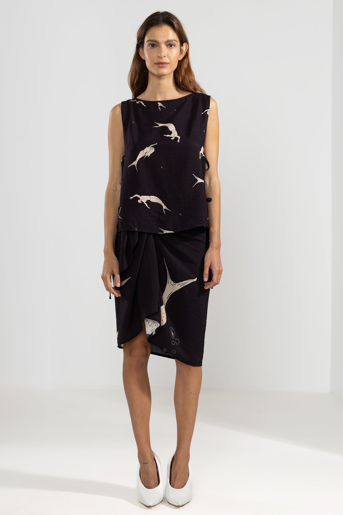 Pareo Mermaid Black - Polonio Uruguay