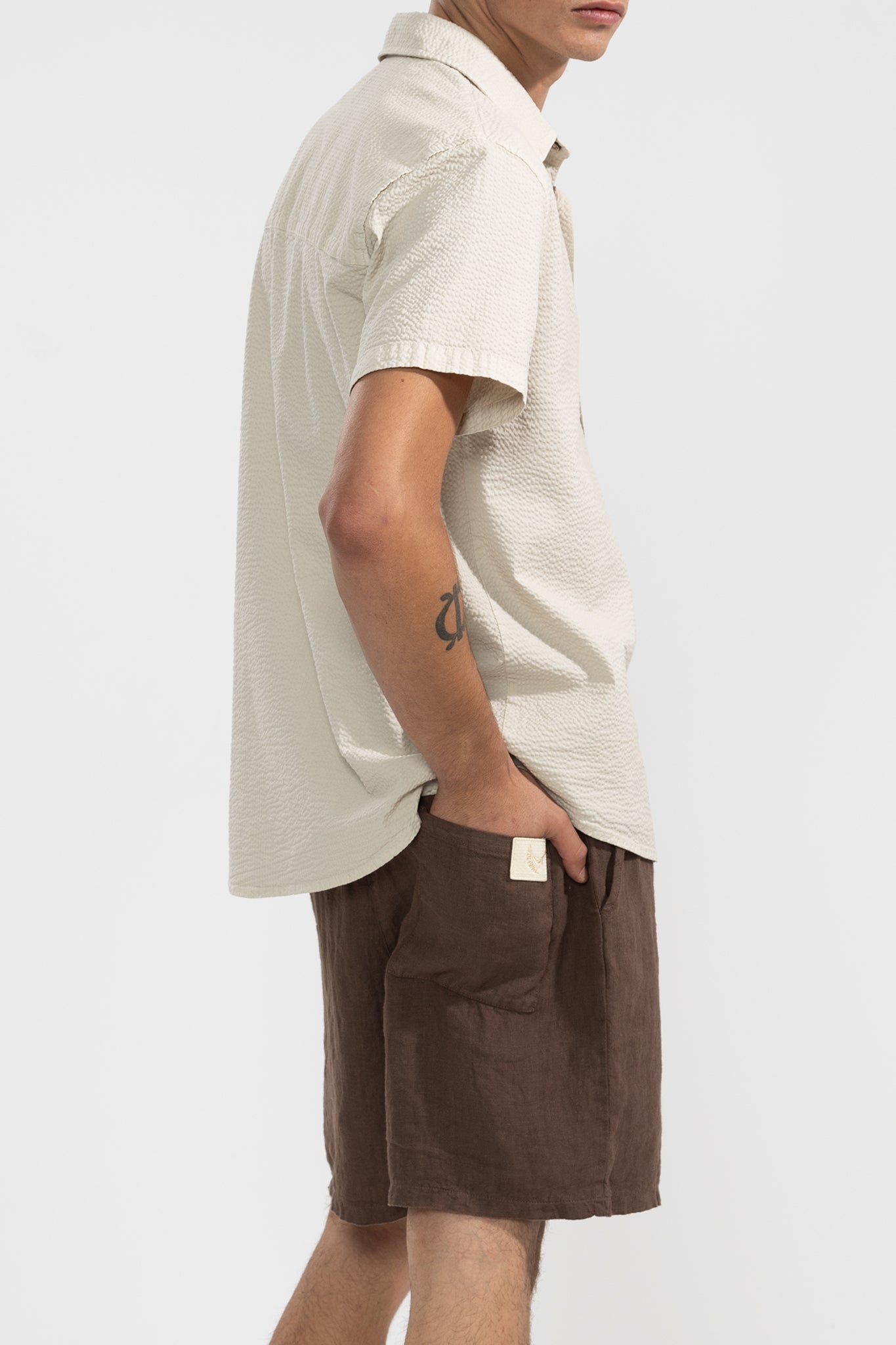 Short De Lino Premium Moccha - Polonio Uruguay