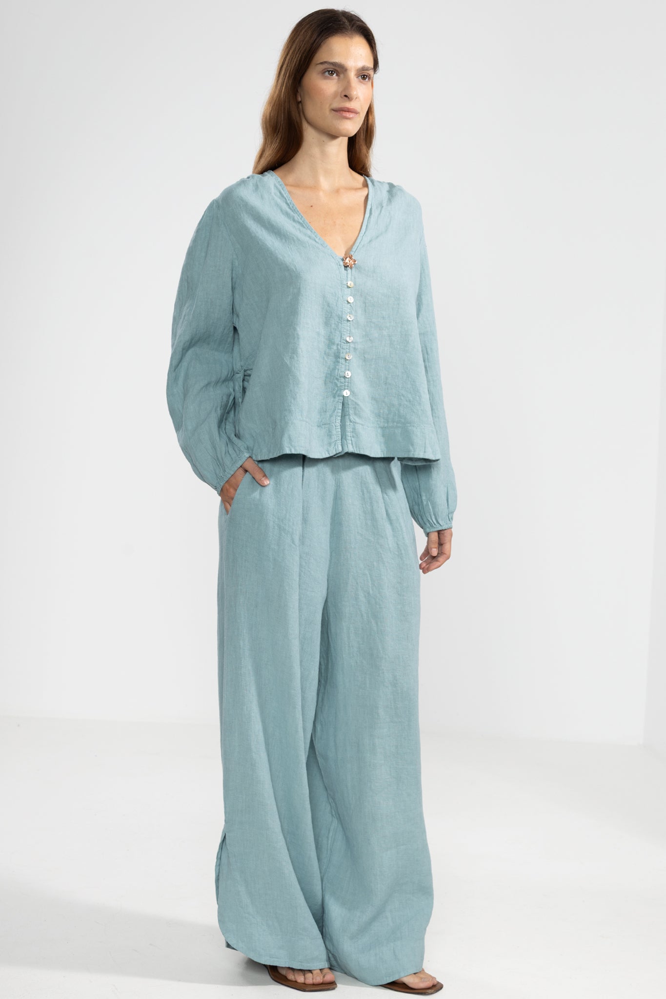 Vale Pants Aqua - Polonio Uruguay