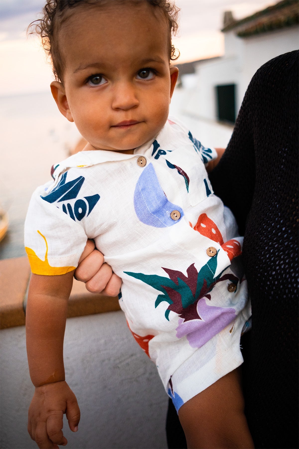 Fruit Salad Bebé Shirtsuit Lino