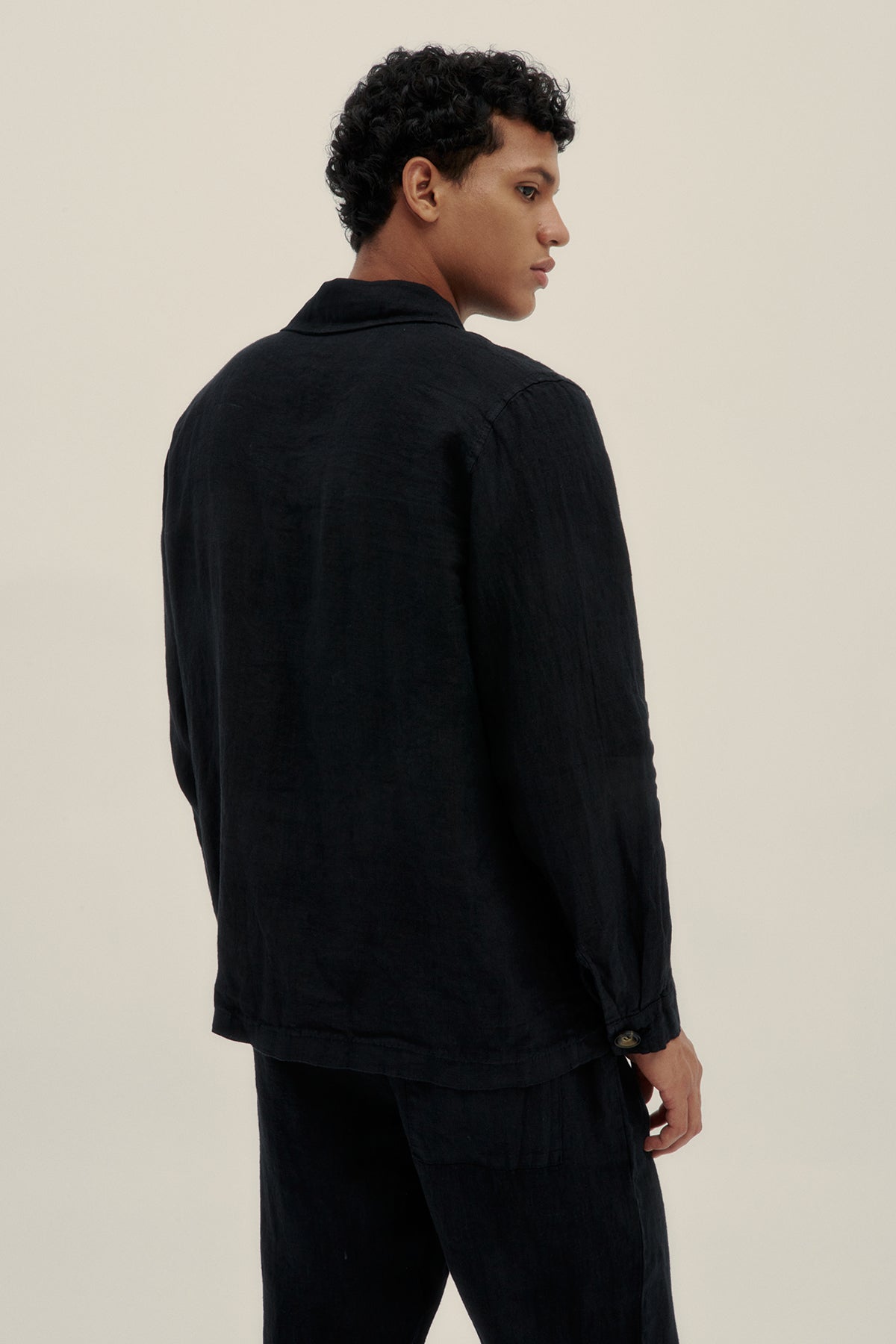Black Premium Linen Jacket - Polonio