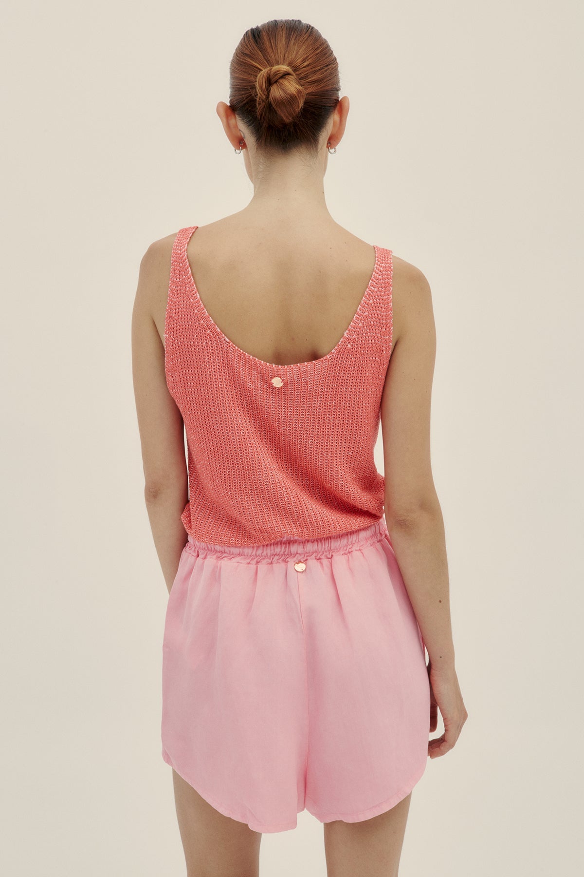 Coral Eli Knit Top - Polonio