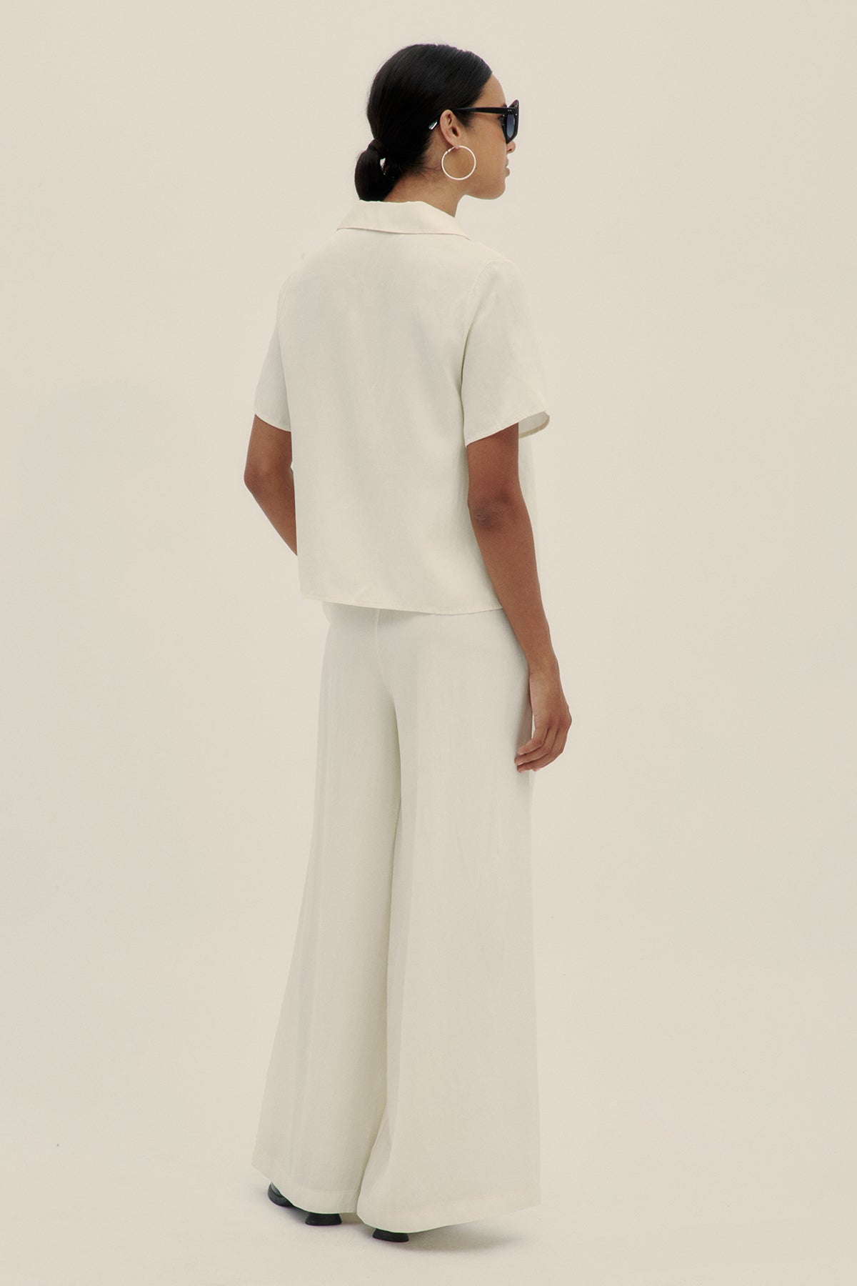Cream Nat Pants - Polonio