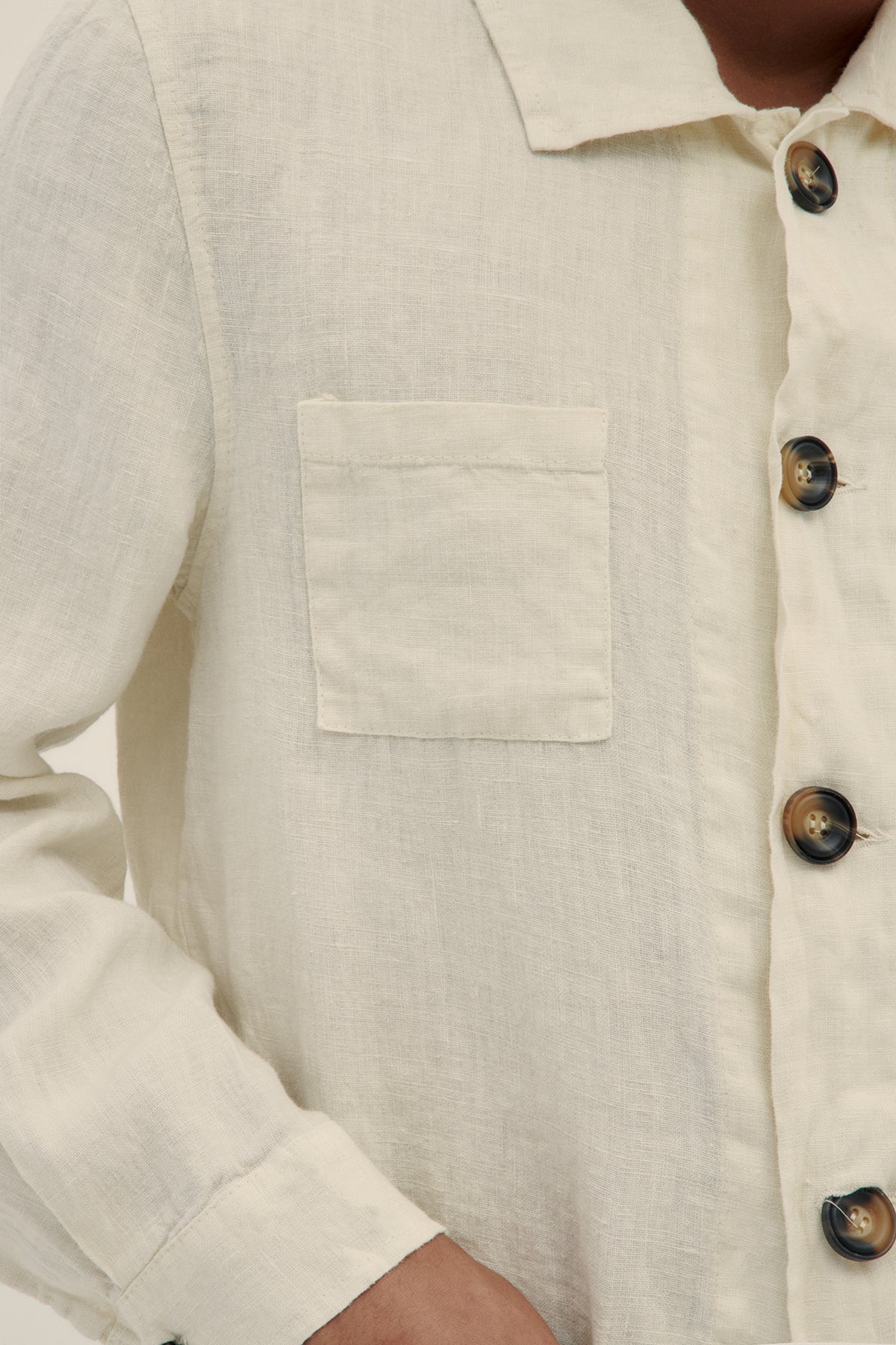 Campera De Lino Premium Crema - Polonio Uruguay