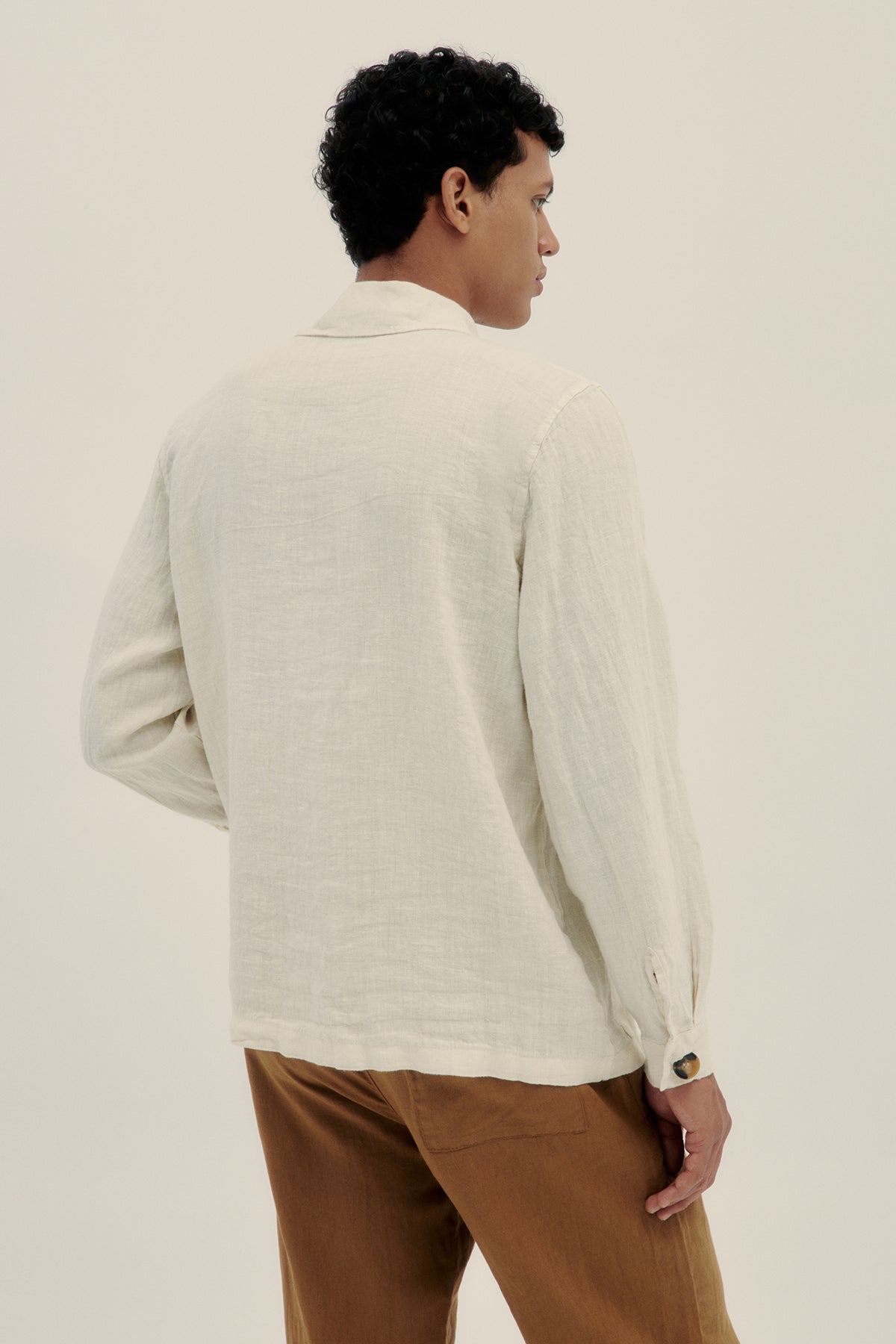 Cream Premium Linen Jacket - Polonio