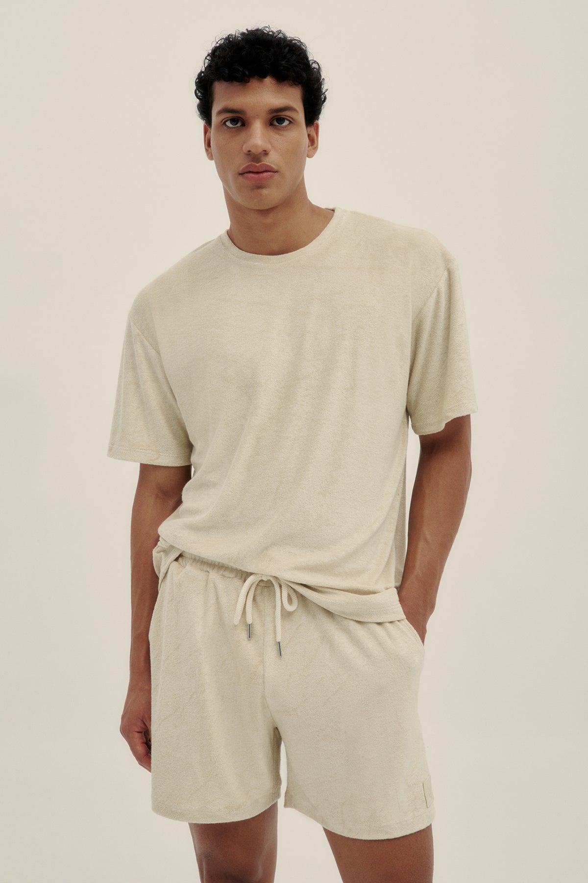 Cream Towel T-Shirt - Polonio