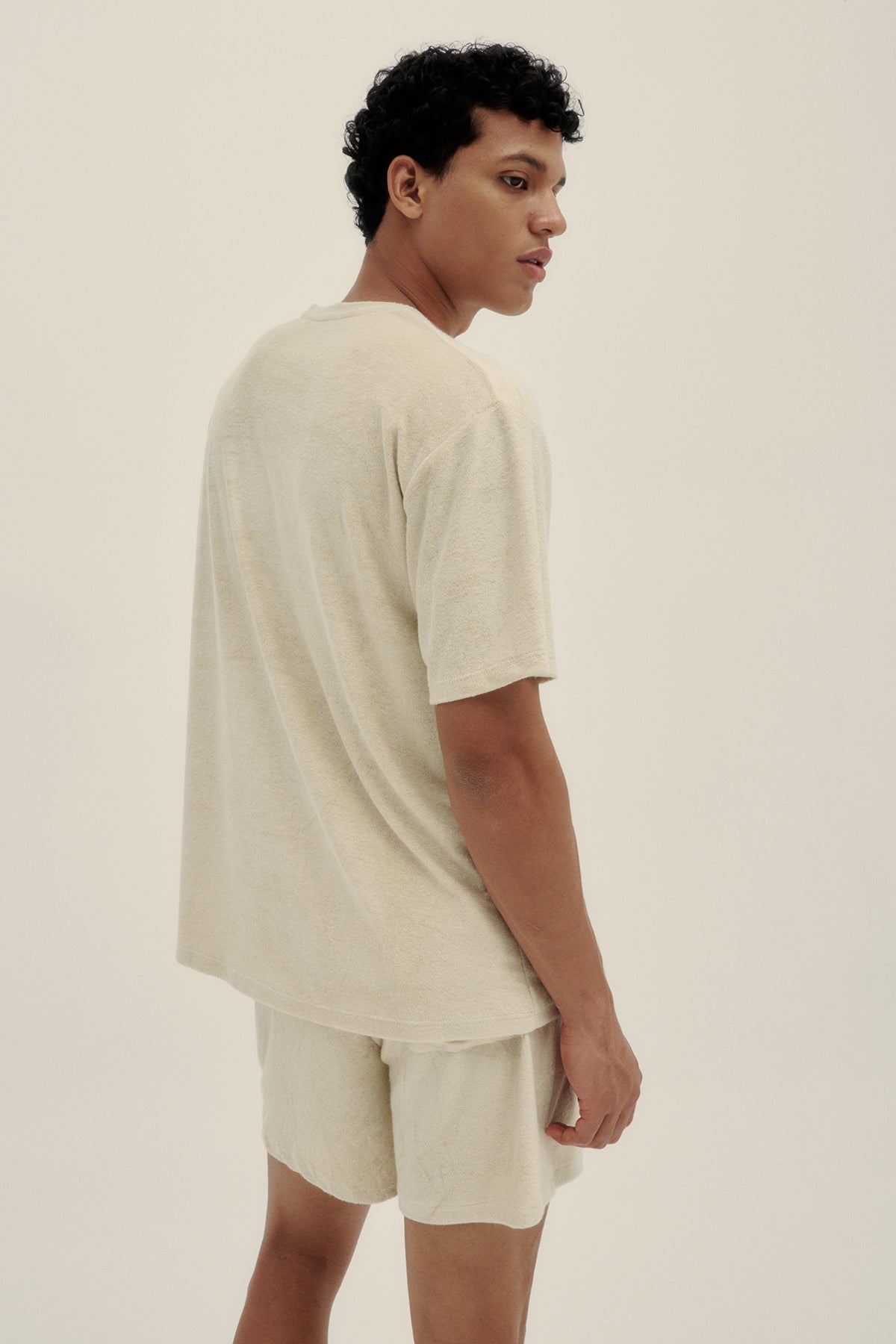Cream Towel T-Shirt - Polonio