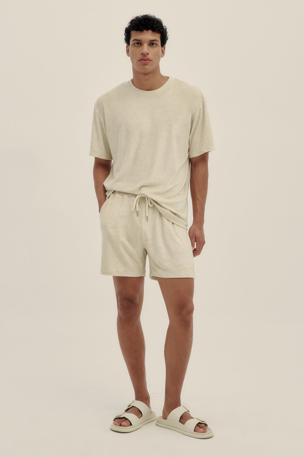 Cream Towel T-Shirt - Polonio