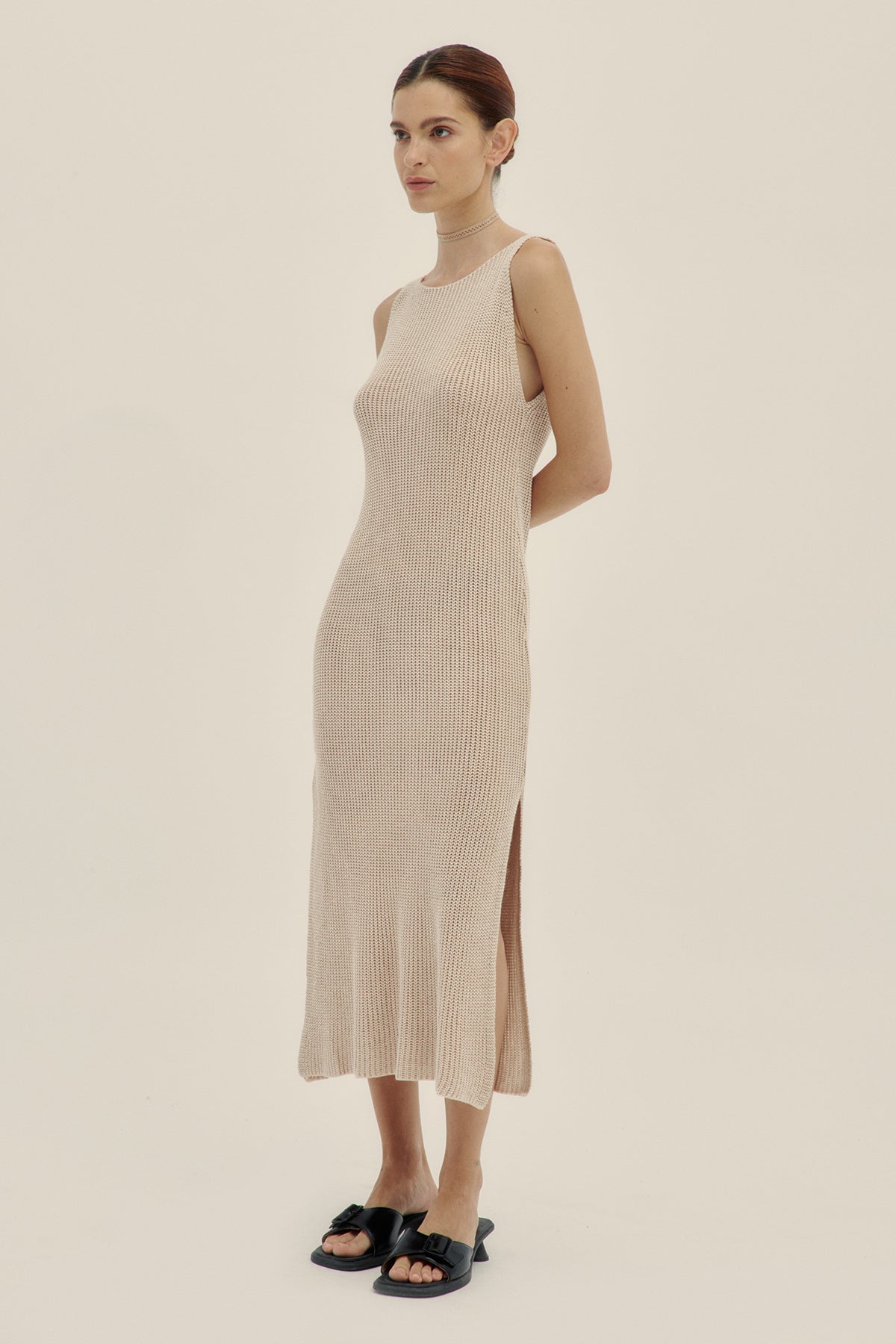 Latte Eli Knit Dress - Polonio