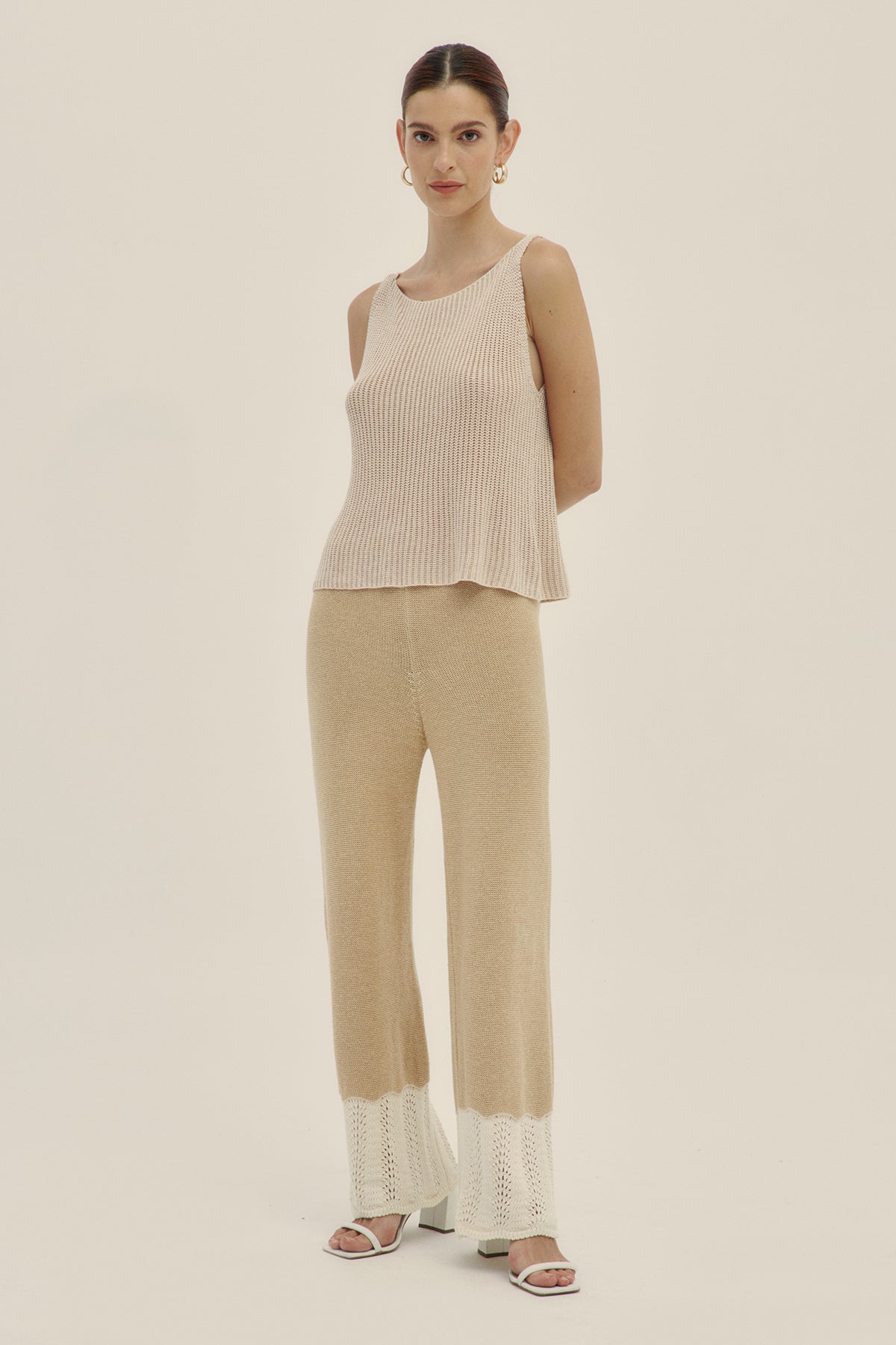 Latte Eli Knit Top - Polonio