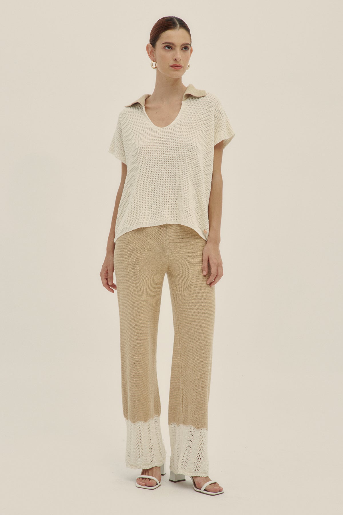 Latte Lu Knit Top - Polonio