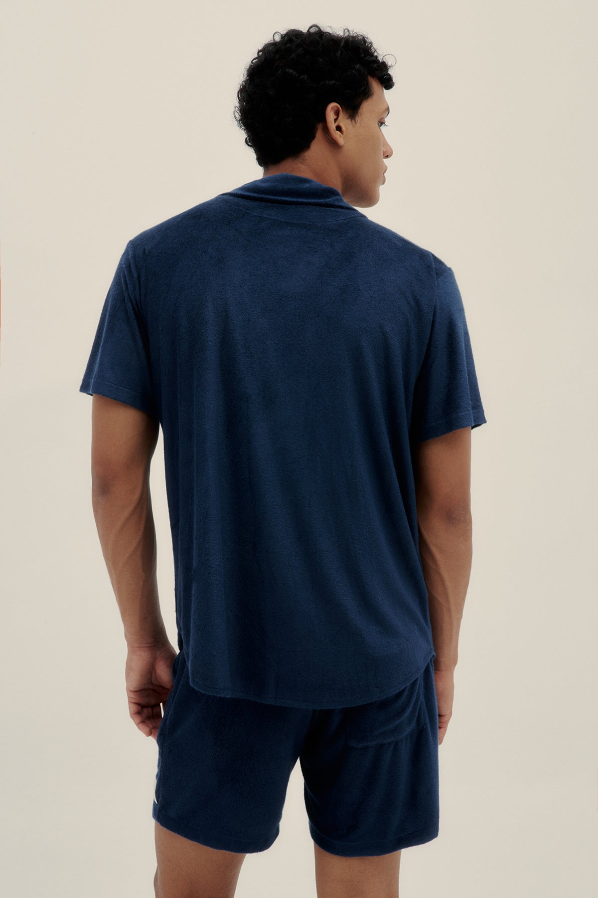 Navy Towel Shorts - Polonio