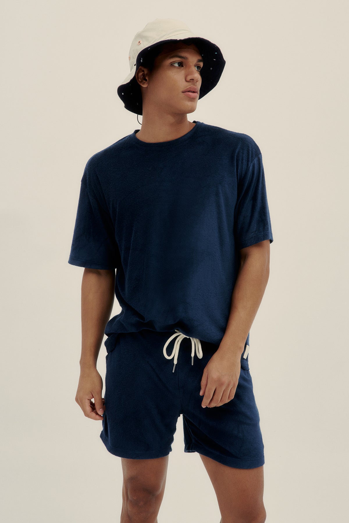 Navy Towel Shorts - Polonio