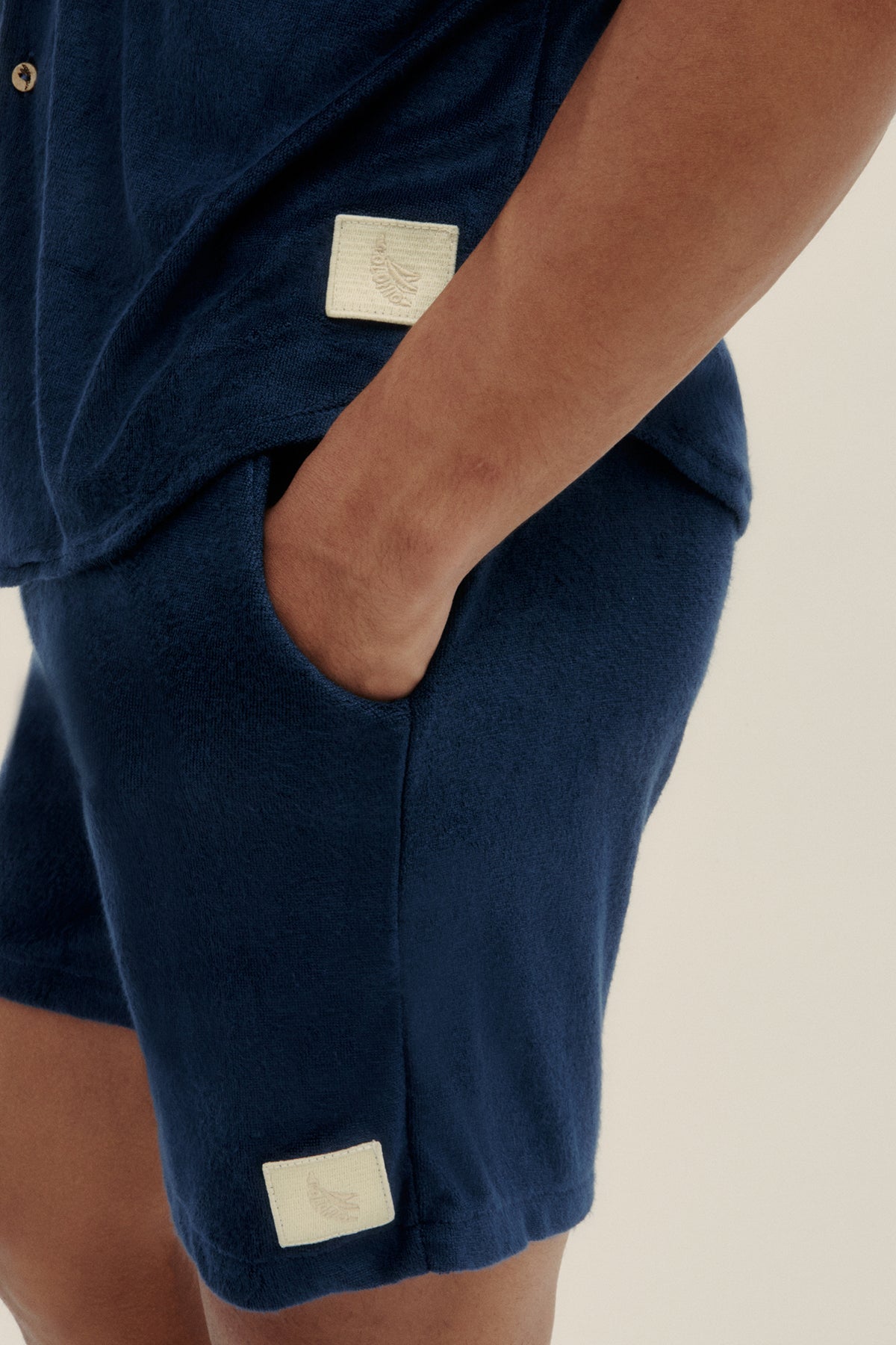 Navy Towel Shorts - Polonio
