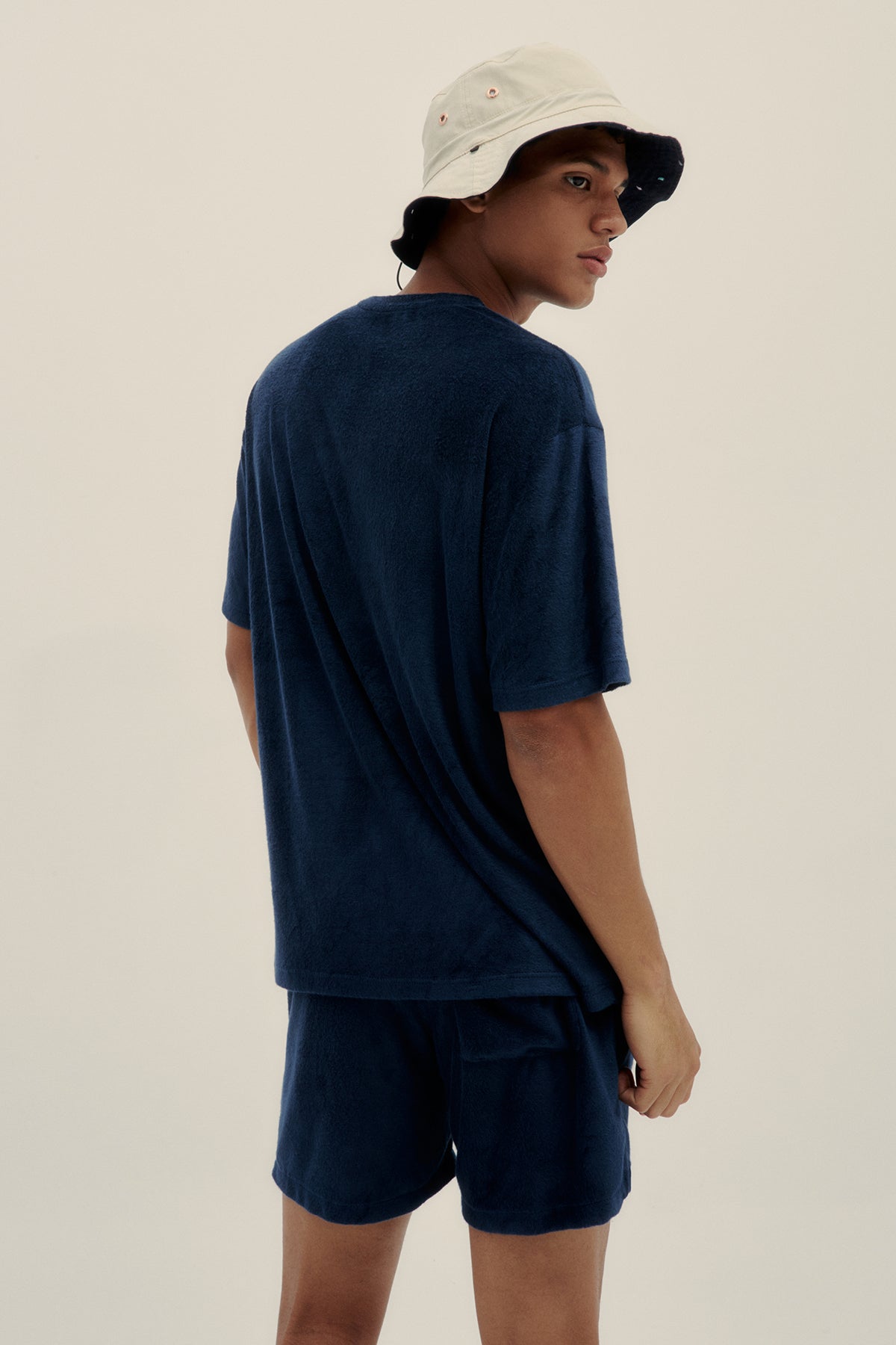 Navy Towel T-Shirt - Polonio