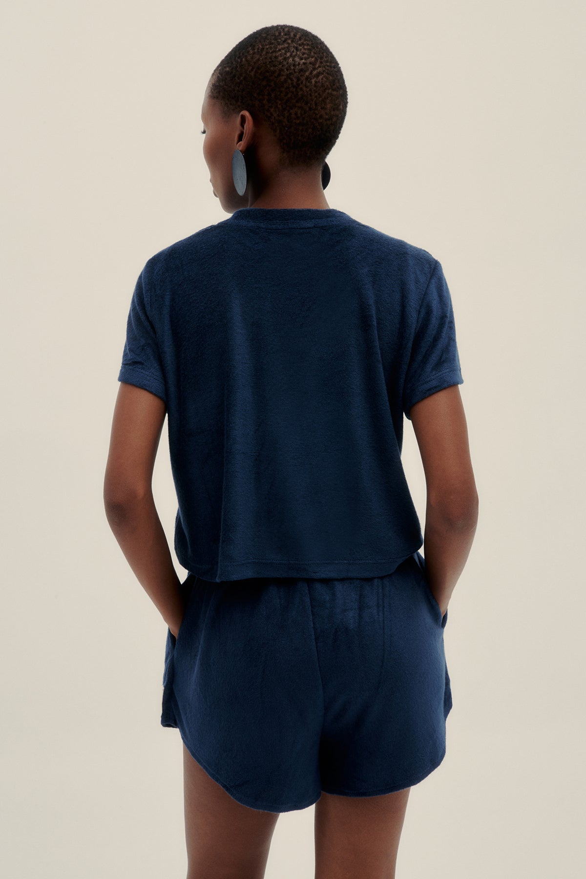 Navy Towel Vale Shorts - Polonio